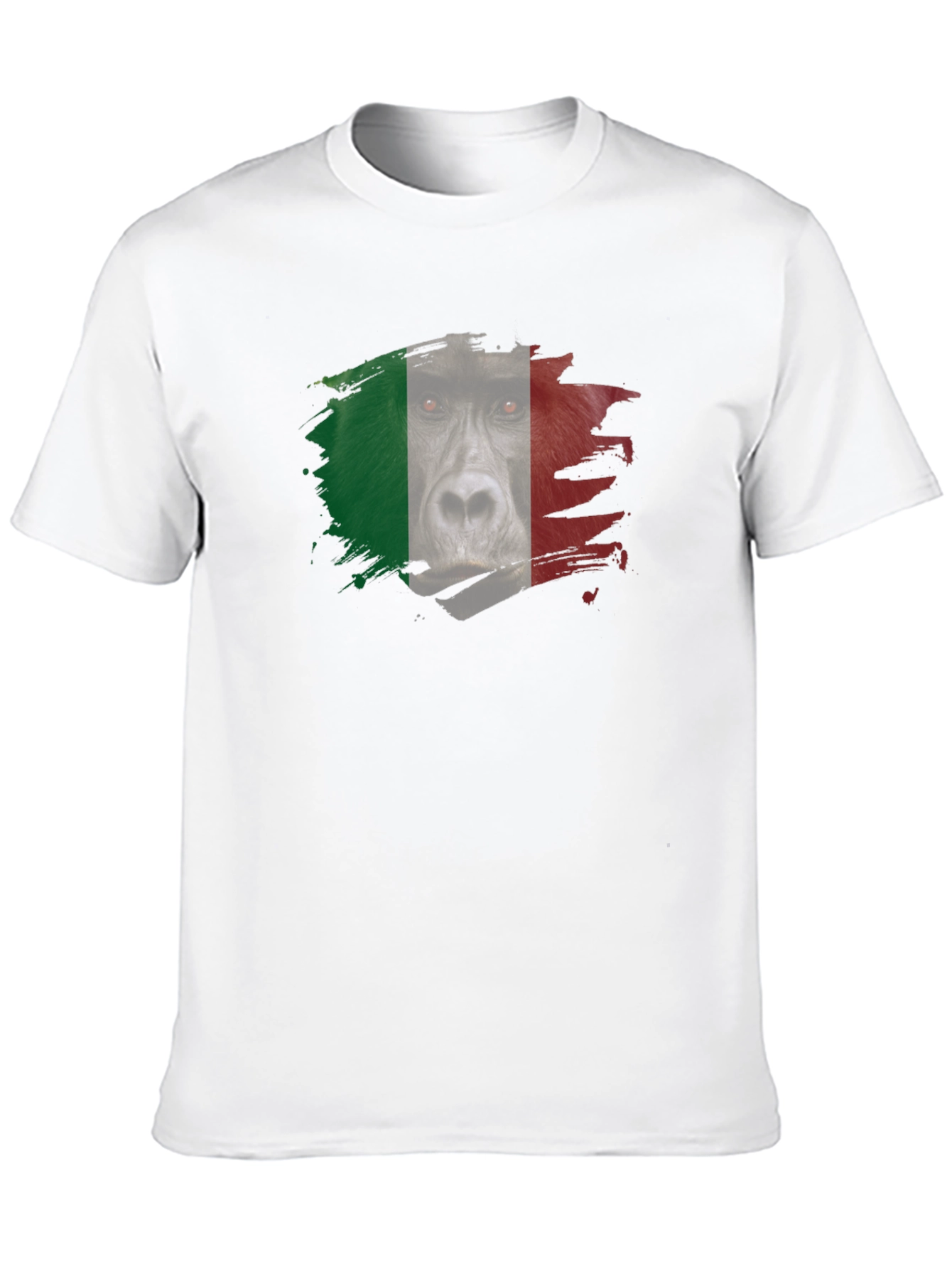 Italian Gorilla Flag Graphic T-Shirt