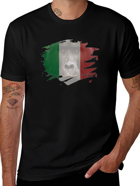 Italian Gorilla Flag Graphic T-Shirt