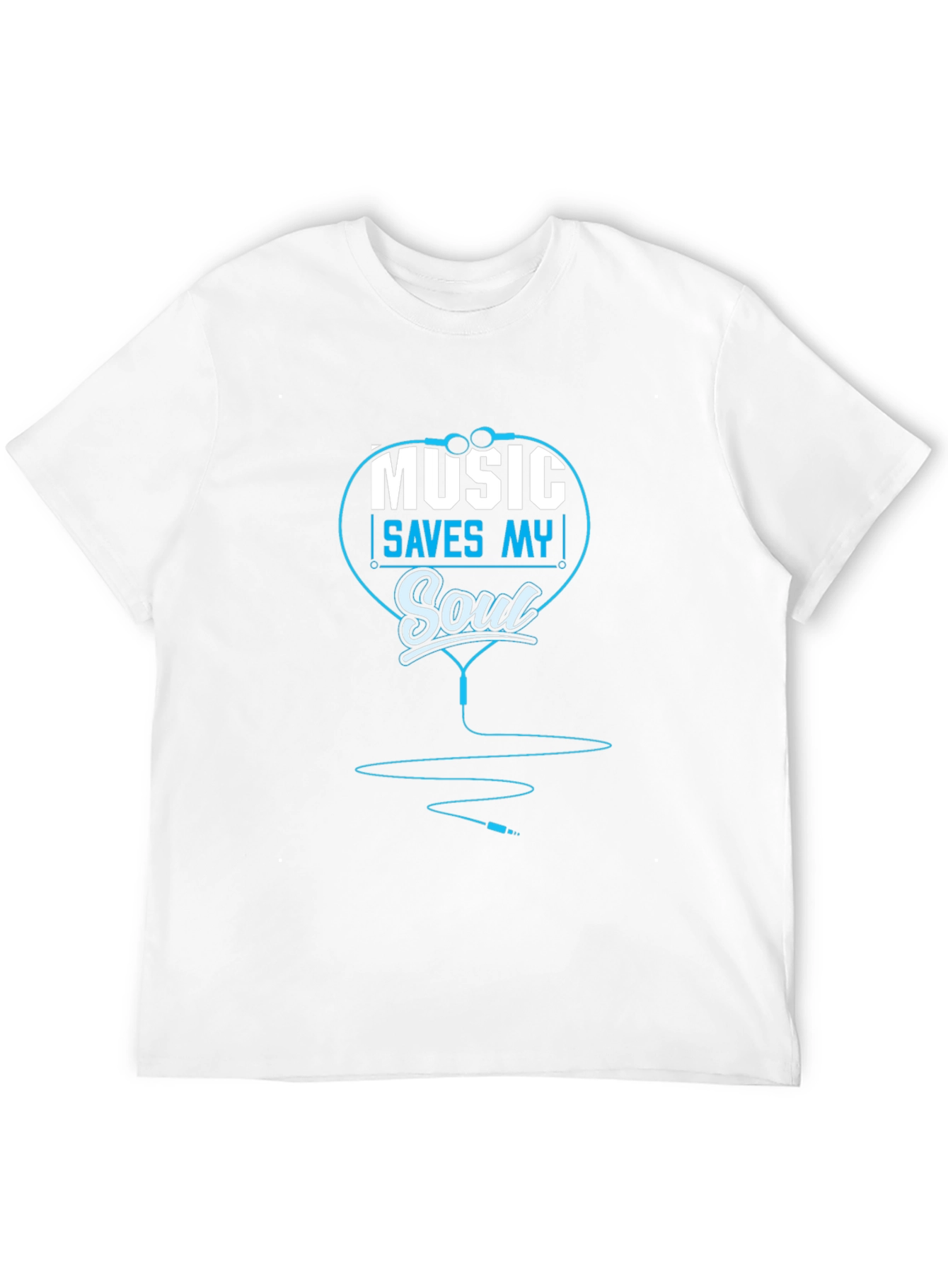 Music Saves My Soul Black Graphic T-Shirt