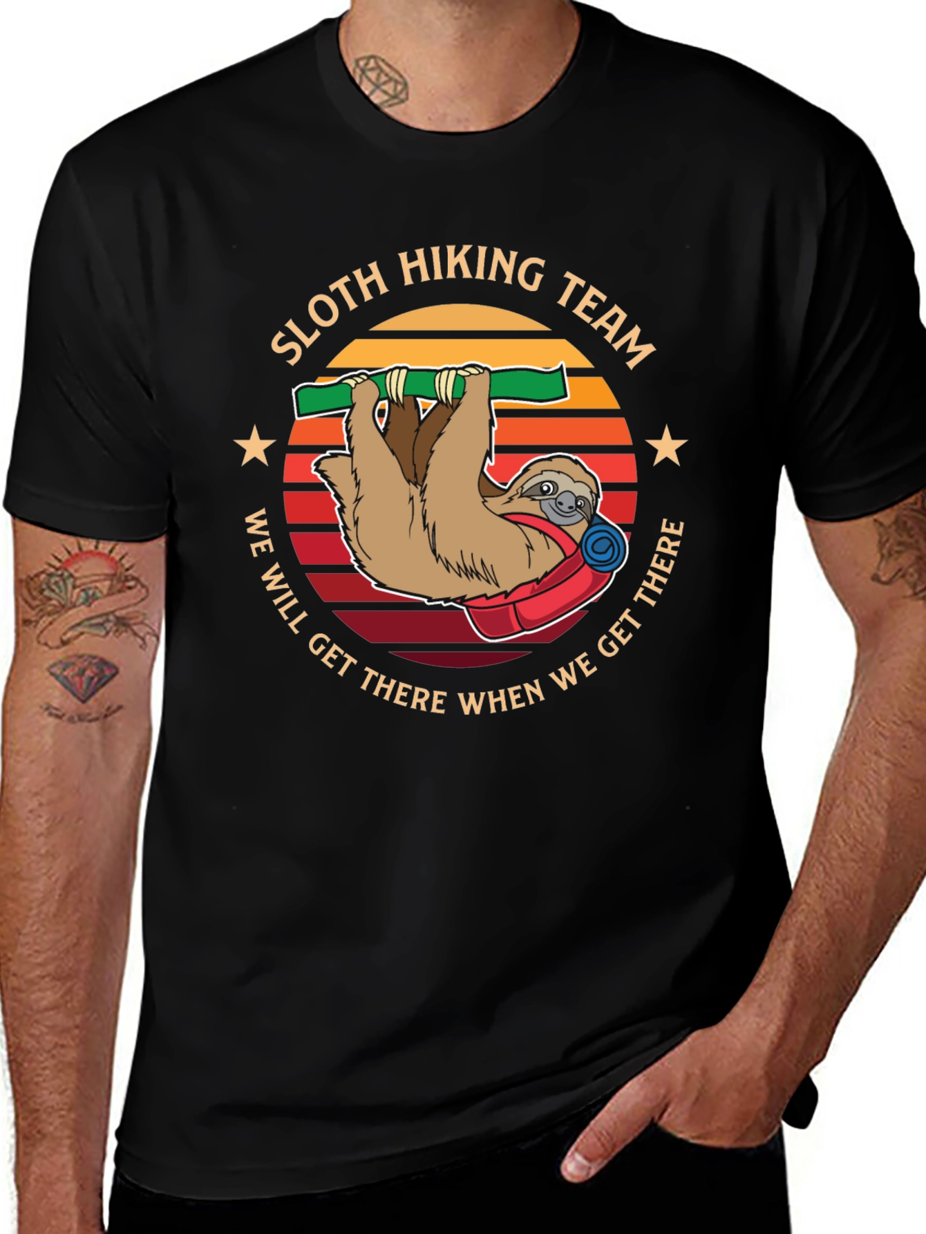 Sloth Hiking Team T-Shirt - We Will Get There