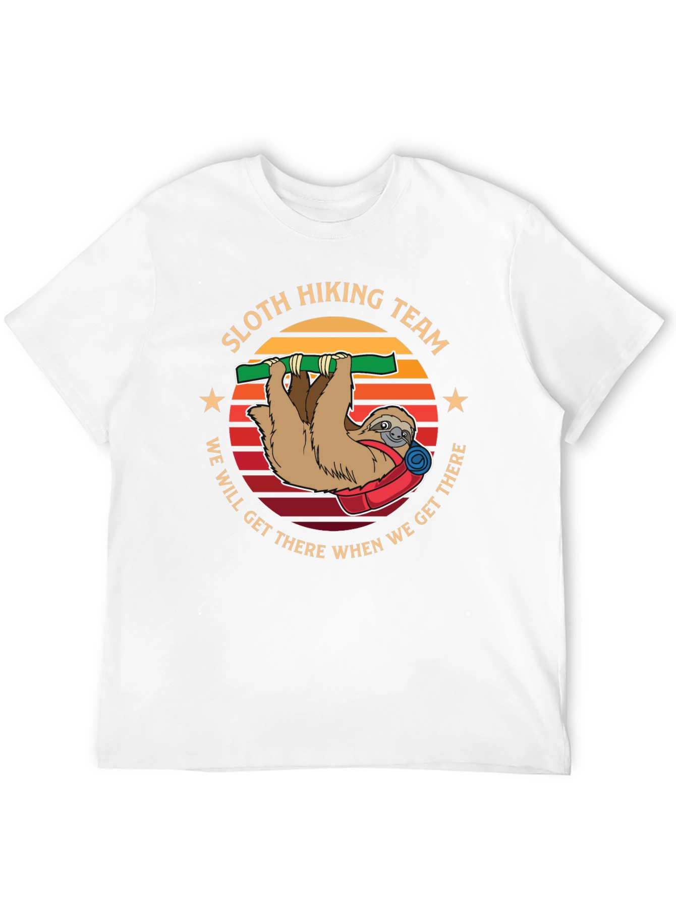 Sloth Hiking Team T-Shirt - We Will Get There