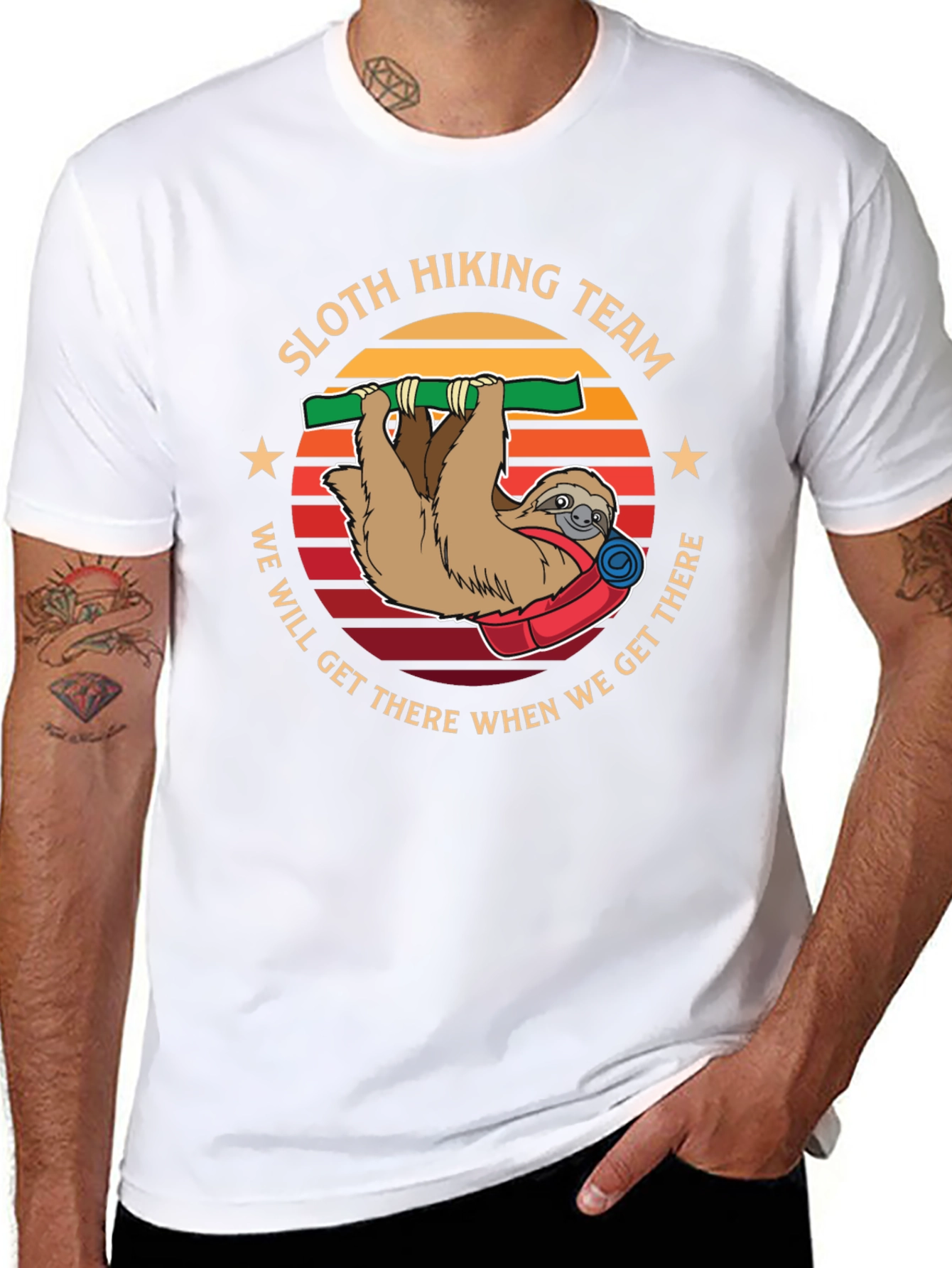 Sloth Hiking Team T-Shirt - We Will Get There