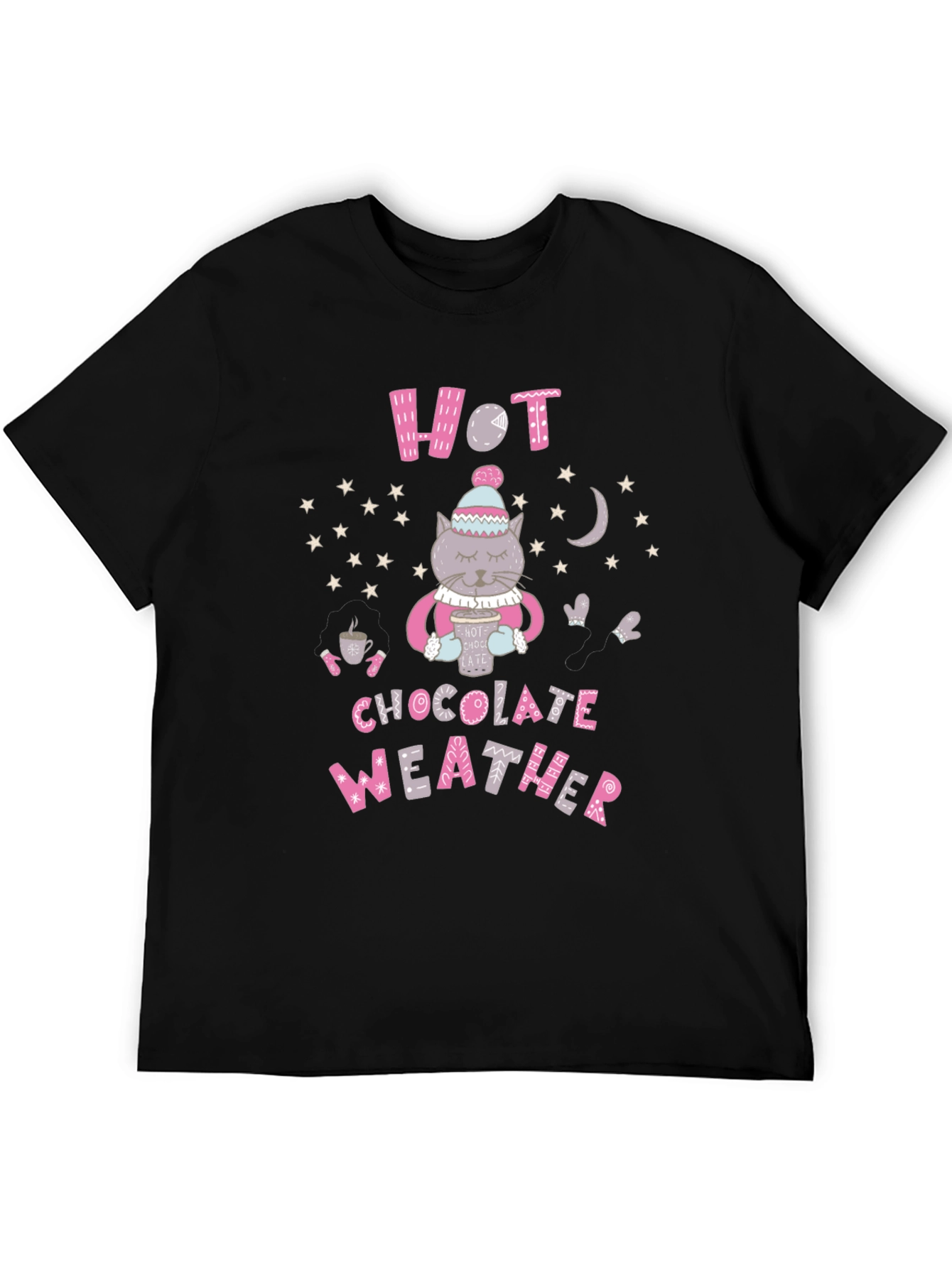 Hot Chocolate Weather Cat T-Shirt