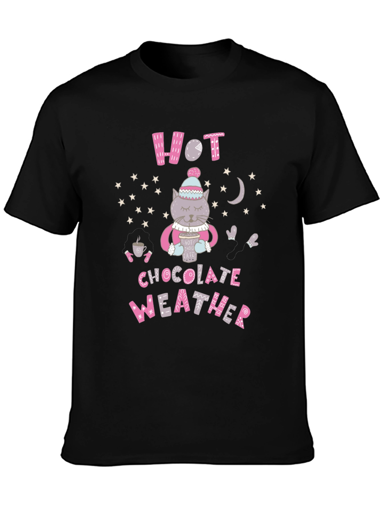 Hot Chocolate Weather Cat T-Shirt