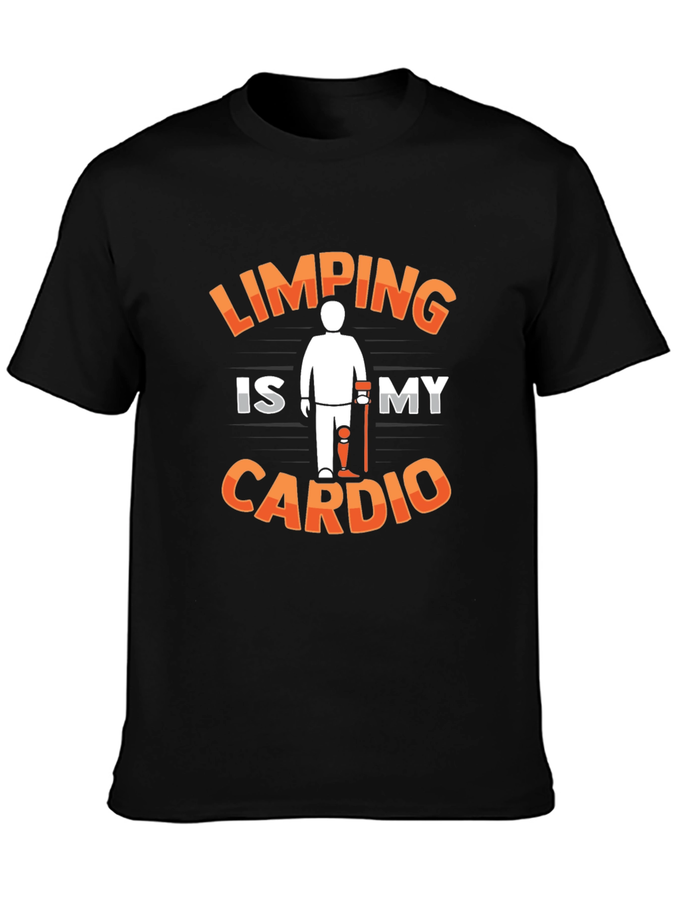 Limping Is My Cardio Graphic Tee - Black