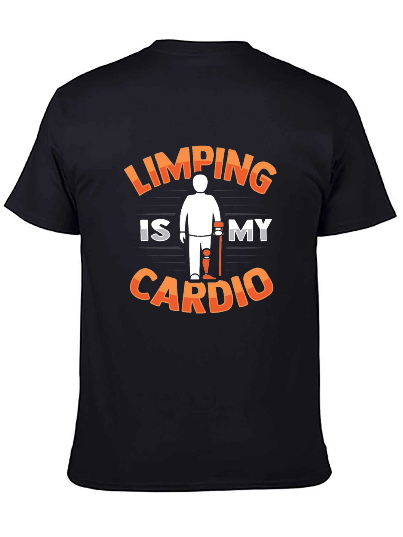 Limping Is My Cardio Graphic Tee - Black