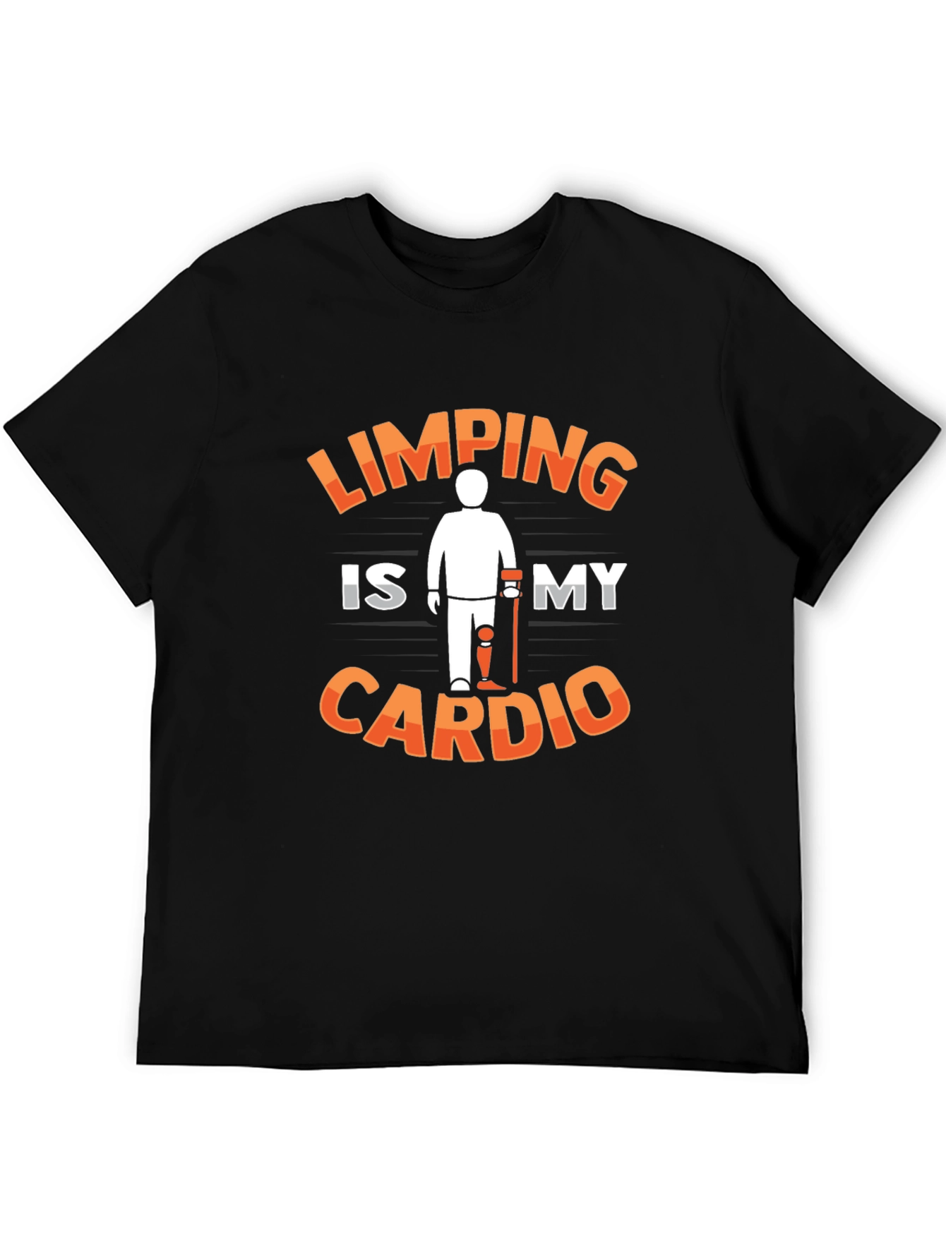 Limping Is My Cardio Graphic Tee - Black