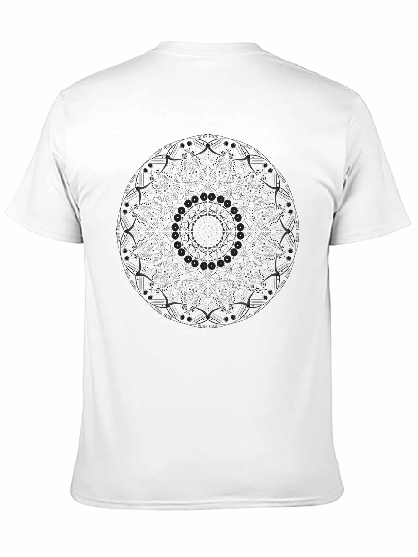 Mens Black Mandala Graphic Tee