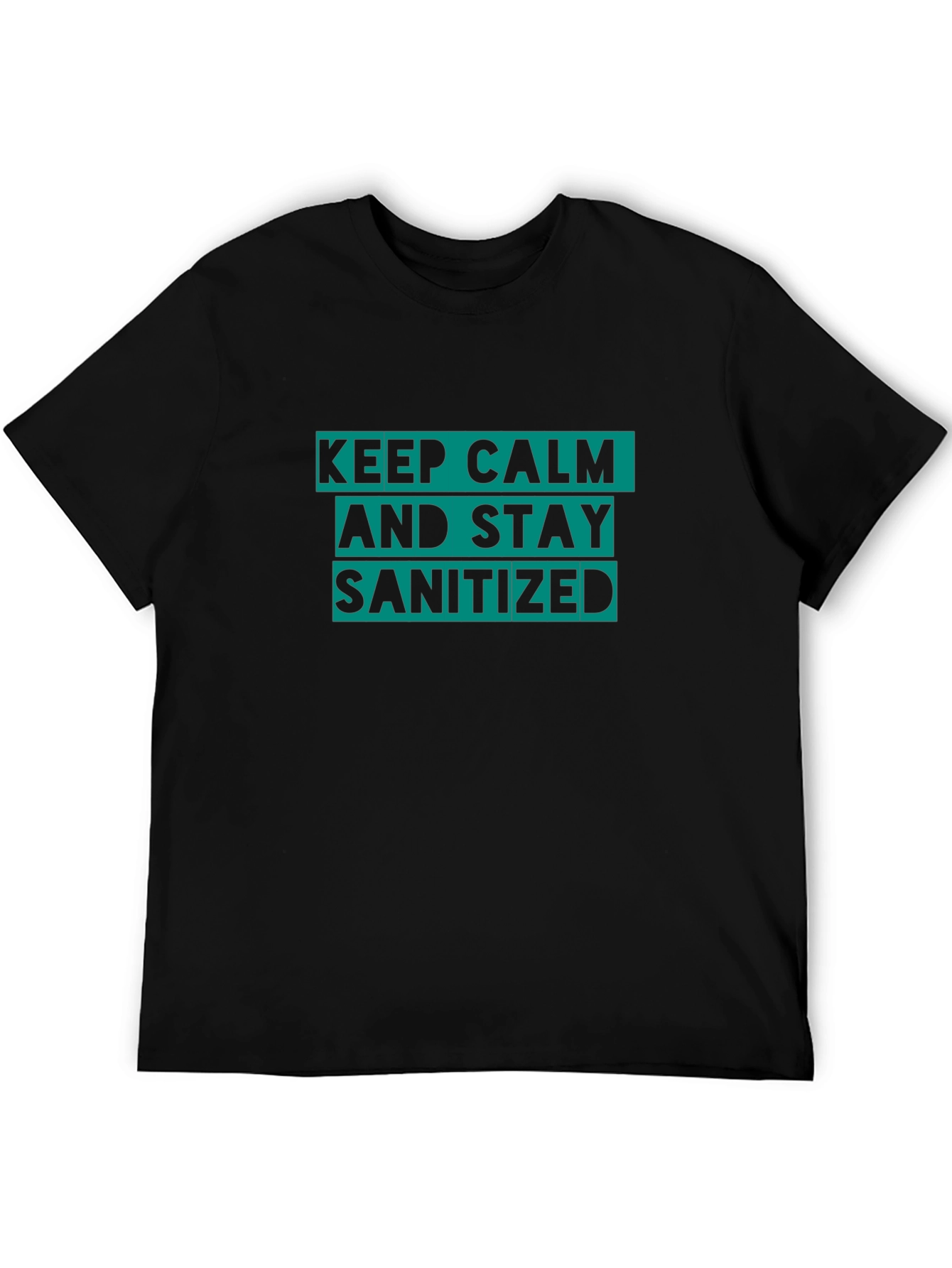 Keep Calm and Stay Sanitized Black T-Shirt