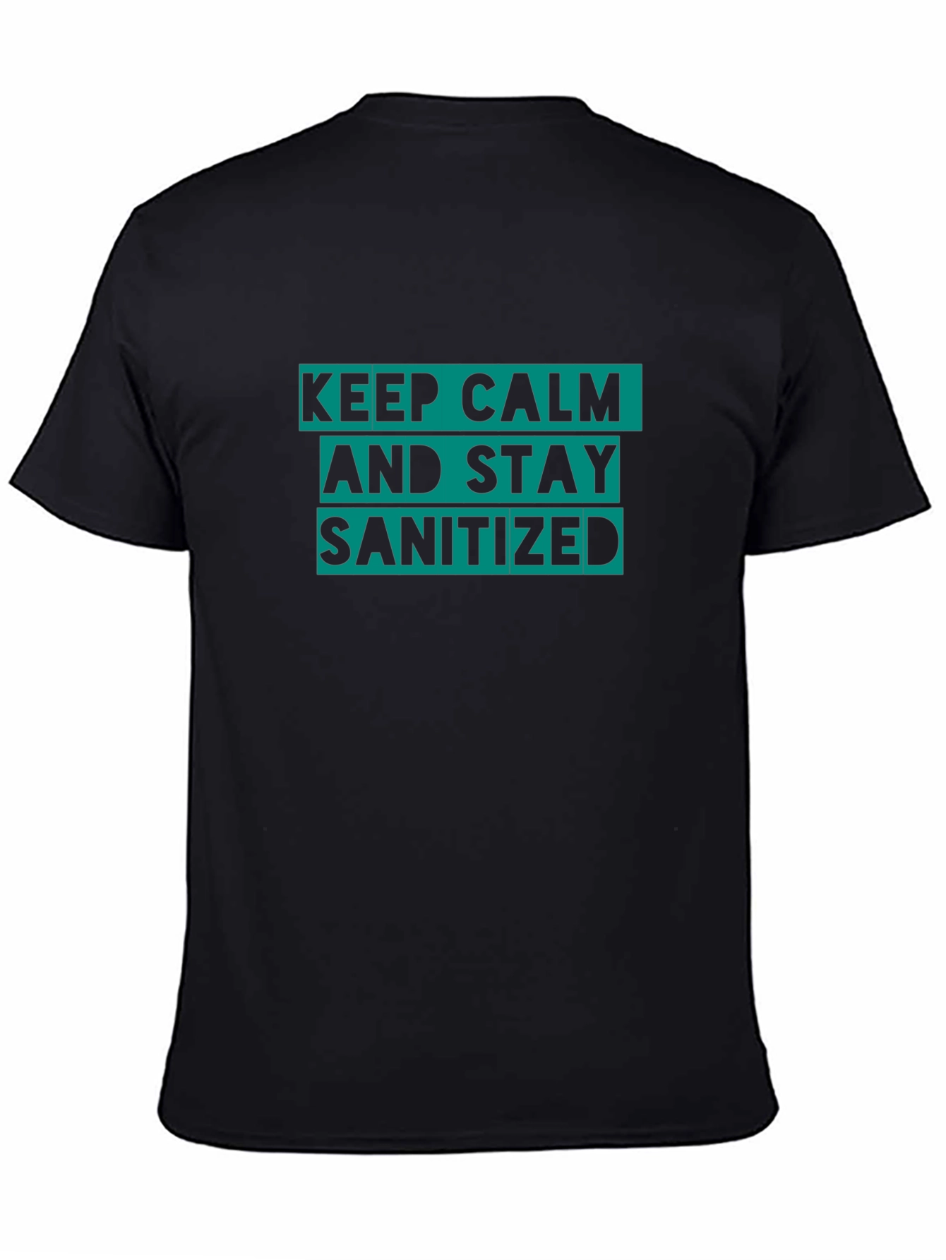 Keep Calm and Stay Sanitized Black T-Shirt