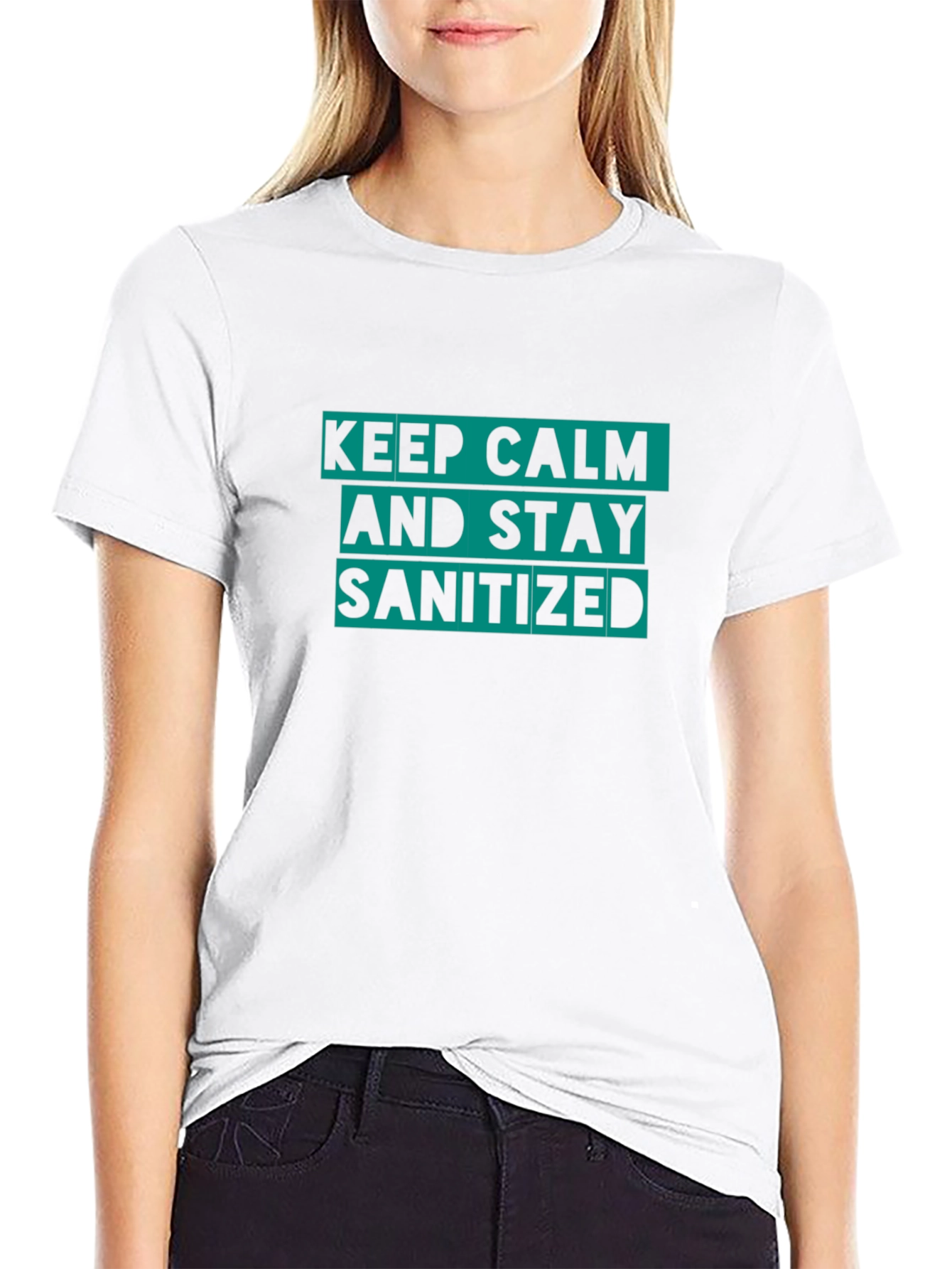 Keep Calm and Stay Sanitized Black T-Shirt