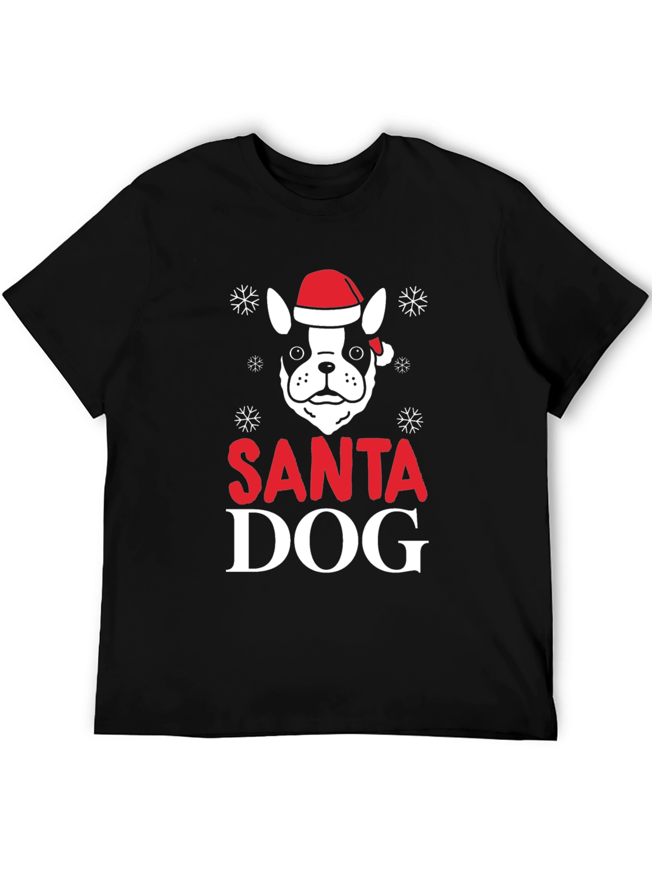 Santa Dog Graphic T-Shirt