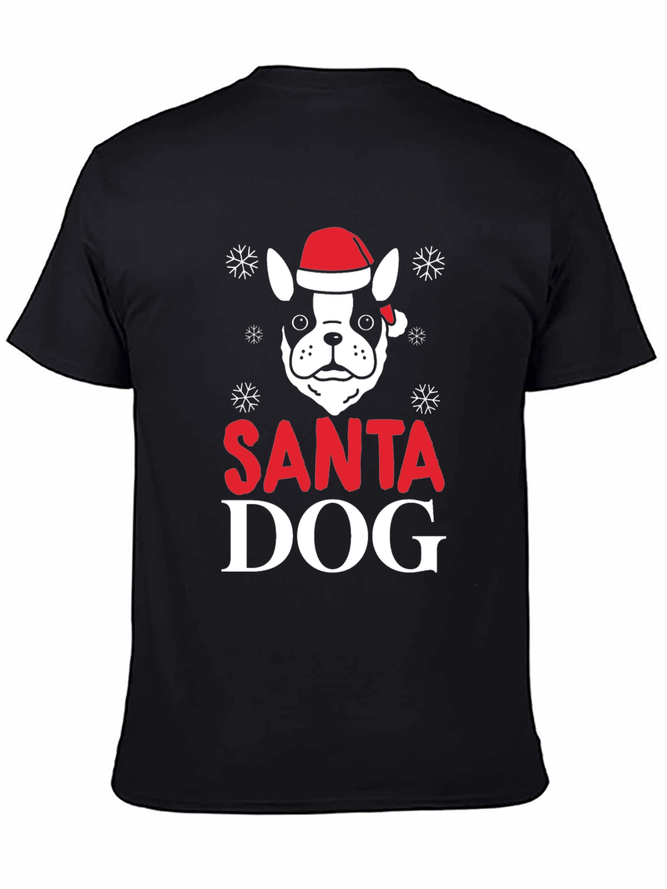 Santa Dog Graphic T-Shirt