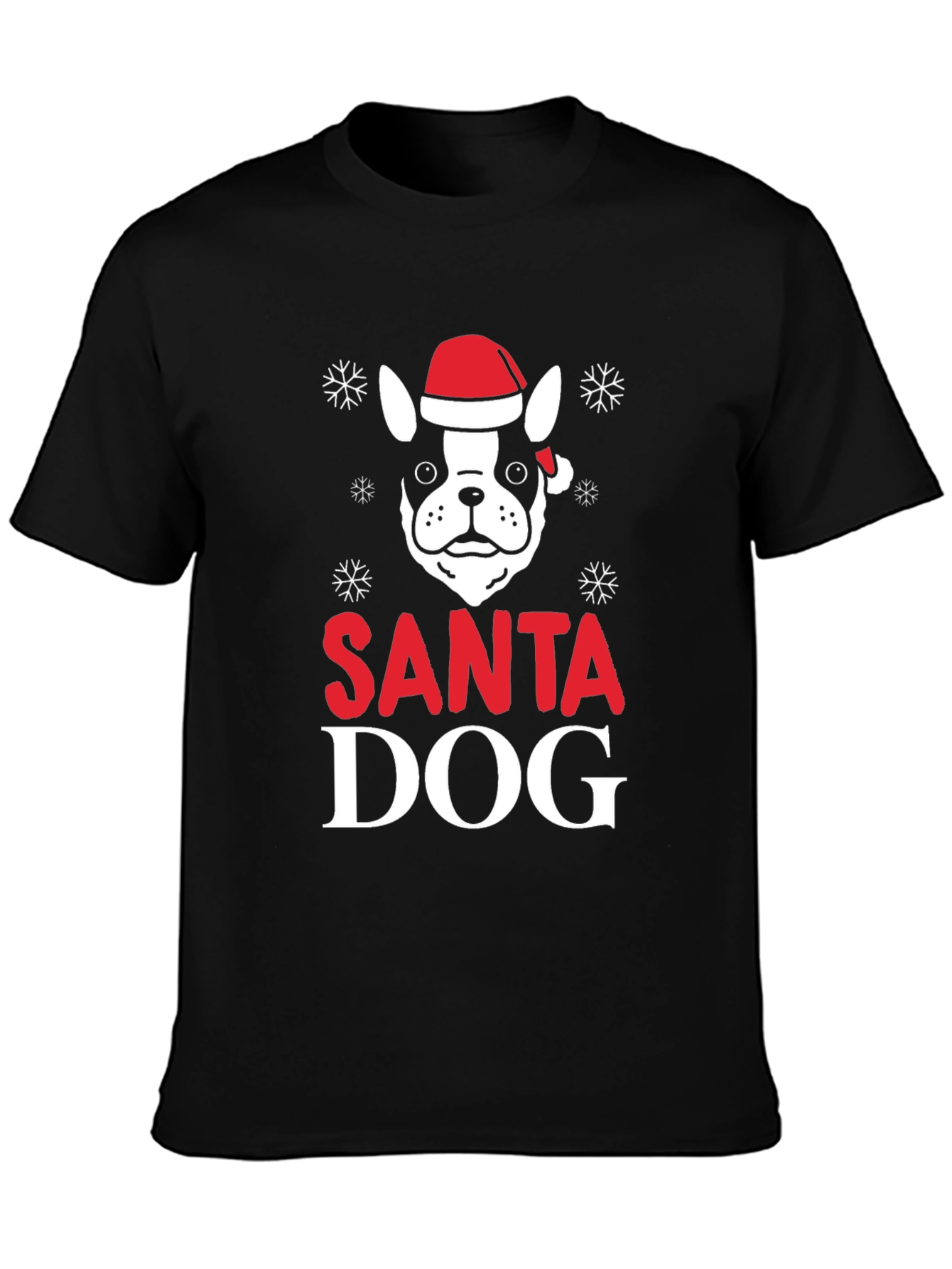 Santa Dog Graphic T-Shirt