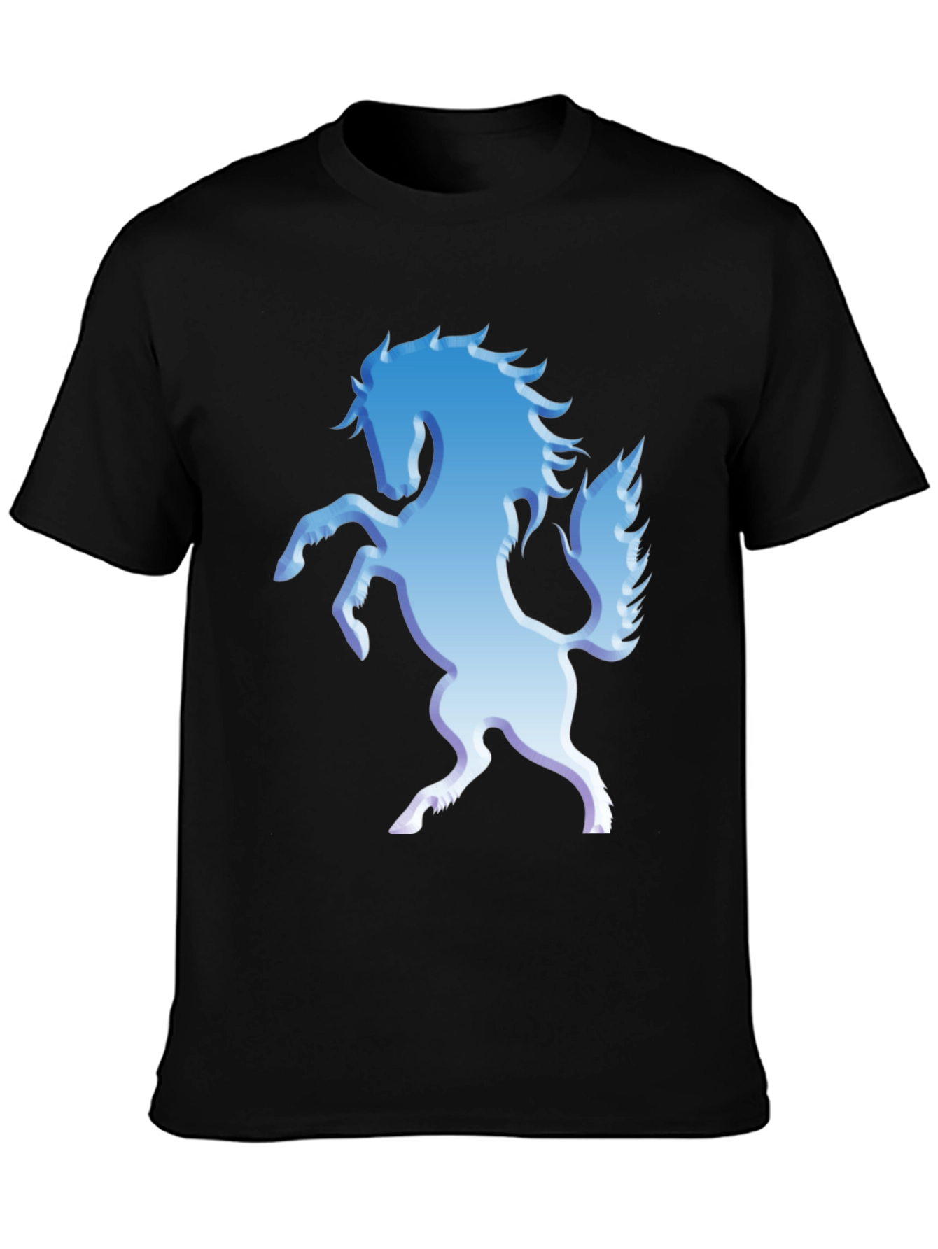Blue Horse Graphic Tee - Stylish Mens T-Shirt