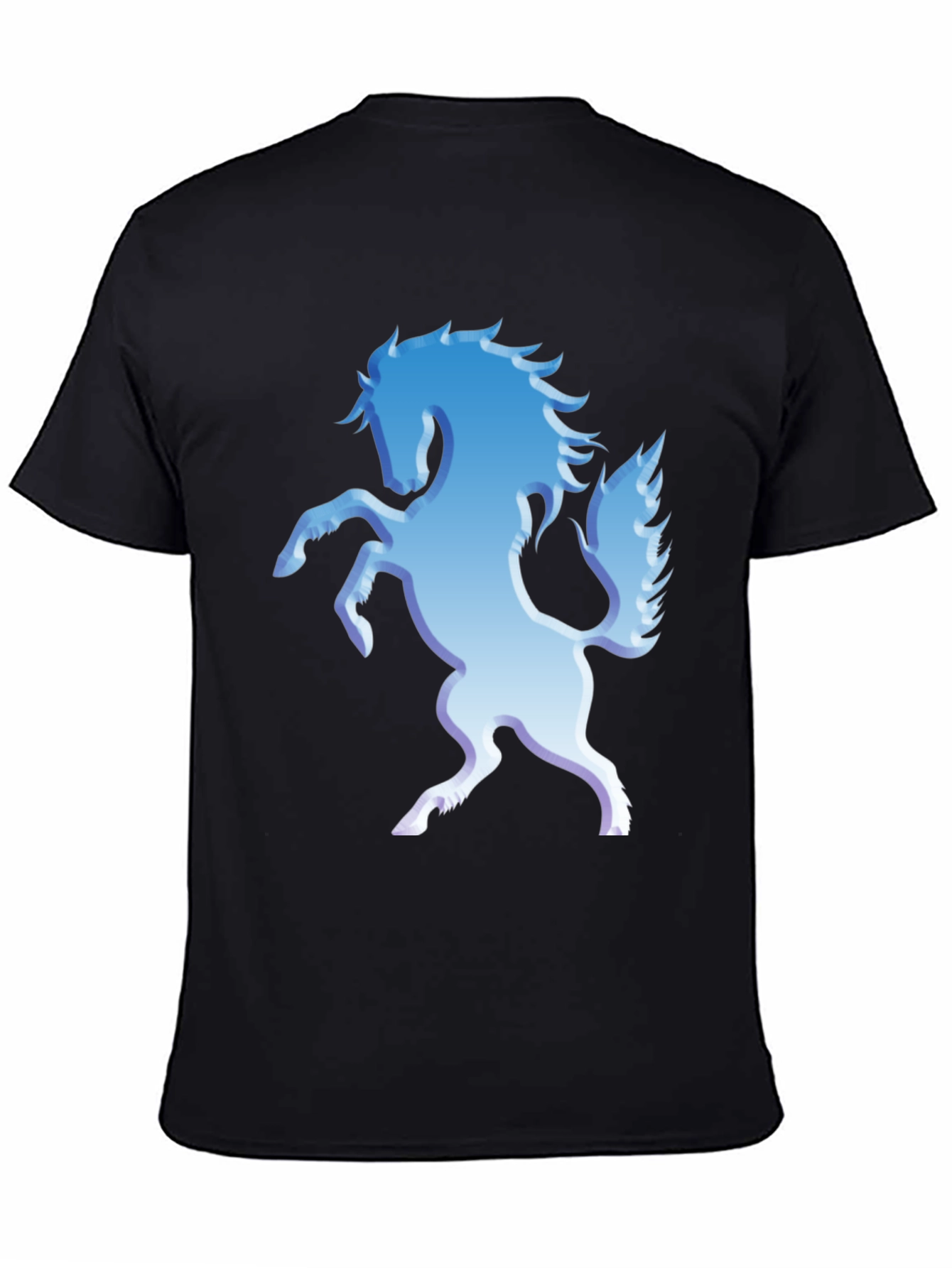 Blue Horse Graphic Tee - Stylish Mens T-Shirt