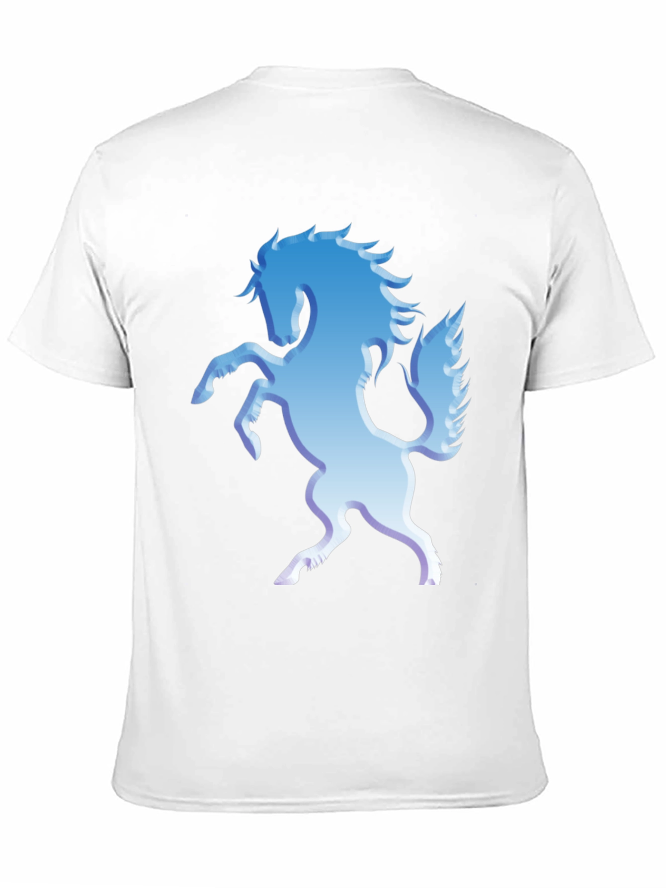 Blue Horse Graphic Tee - Stylish Mens T-Shirt