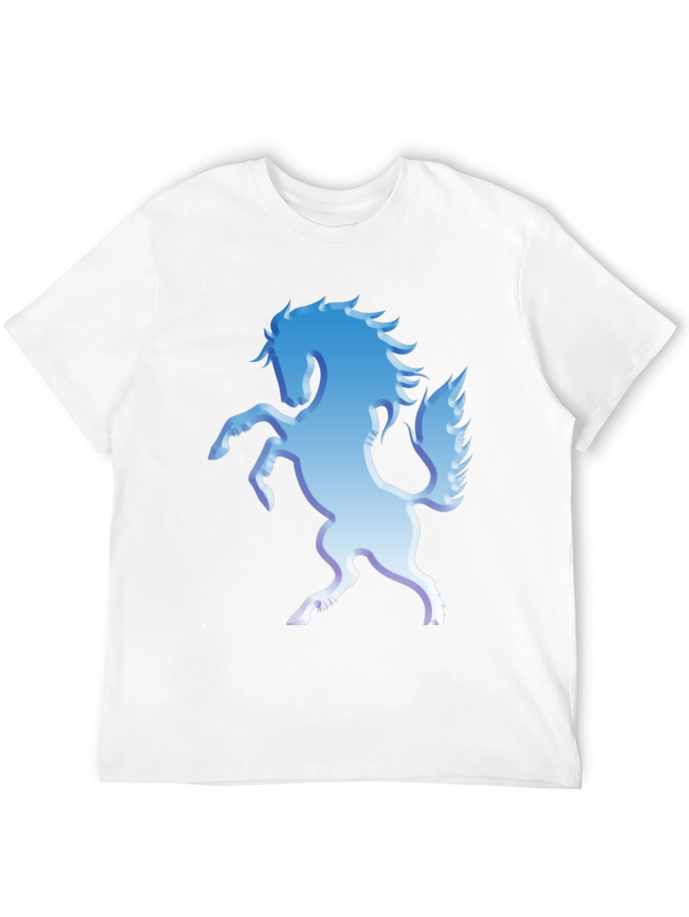 Blue Horse Graphic Tee - Stylish Mens T-Shirt