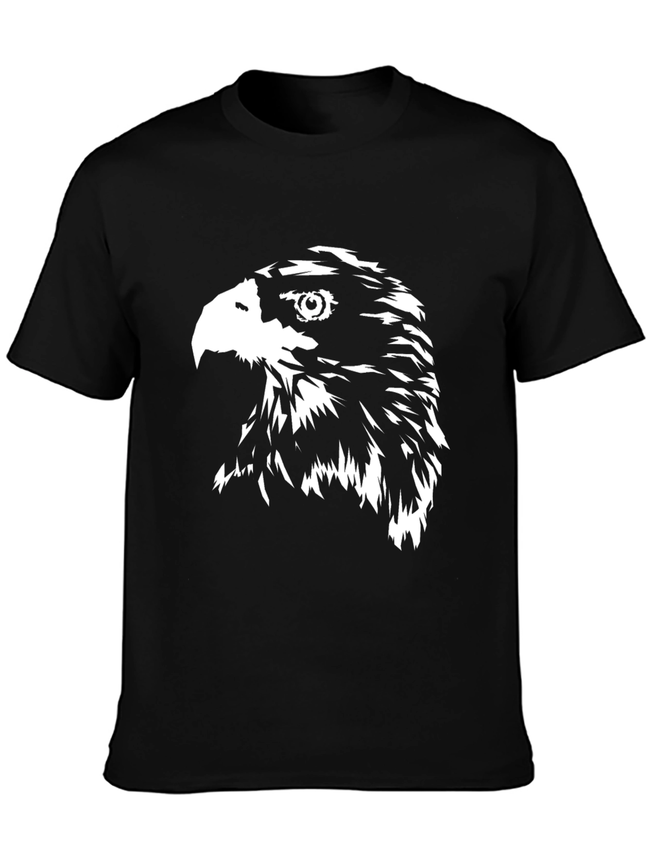 Bold Eagle Graphic Tee - Black Cotton Blend