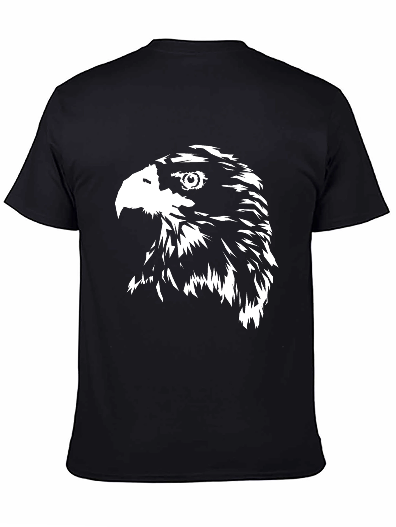 Bold Eagle Graphic Tee - Black Cotton Blend
