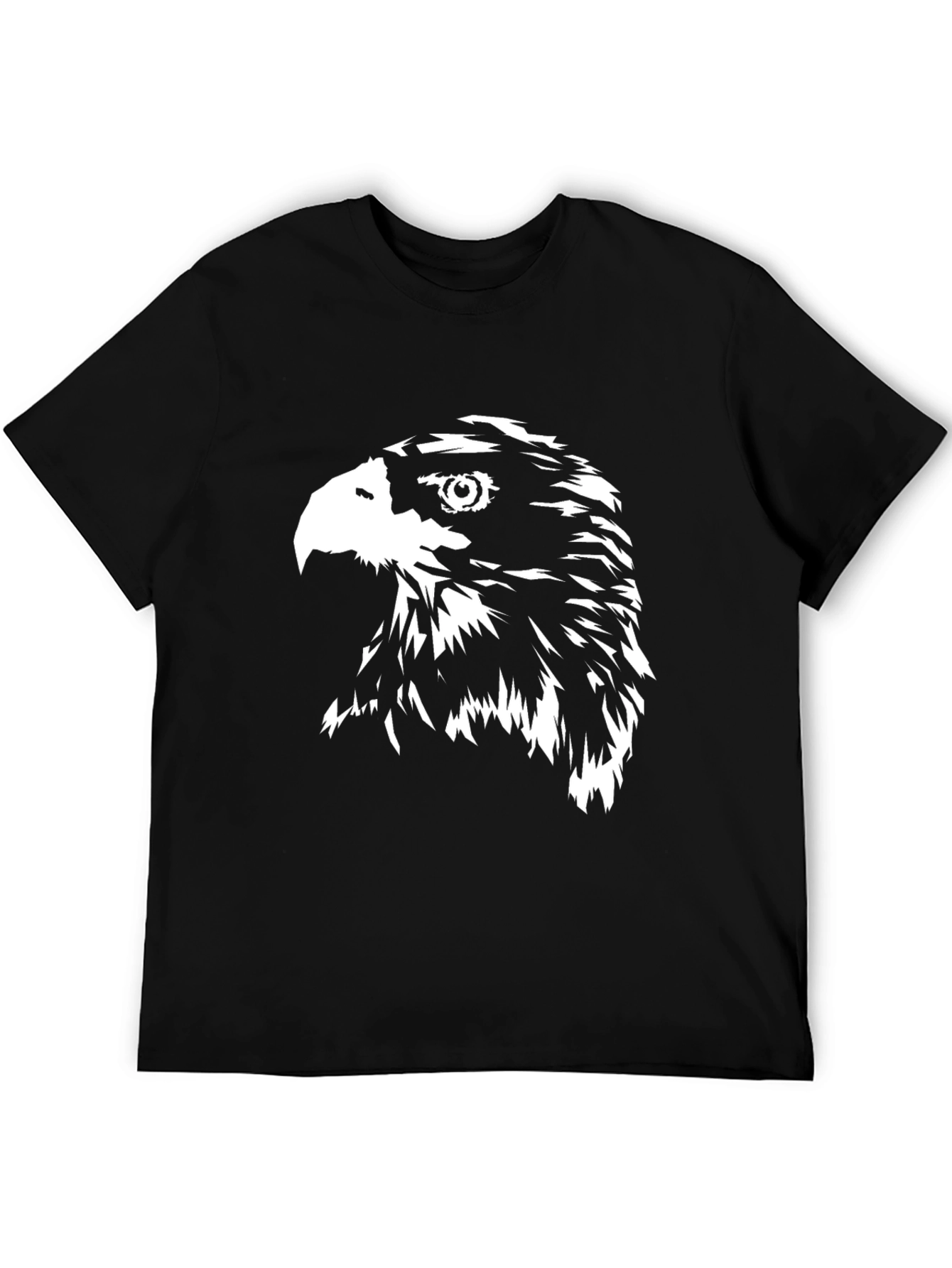 Bold Eagle Graphic Tee - Black Cotton Blend