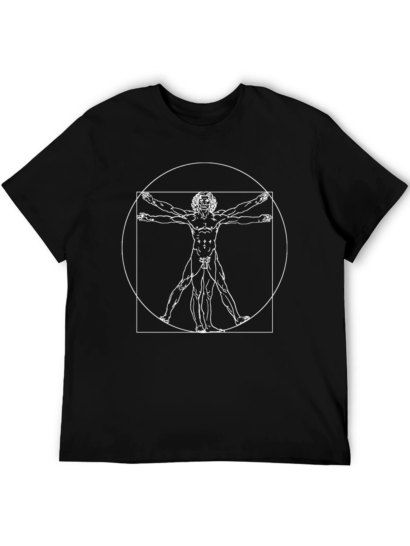 Vitruvian Man Black T-Shirt