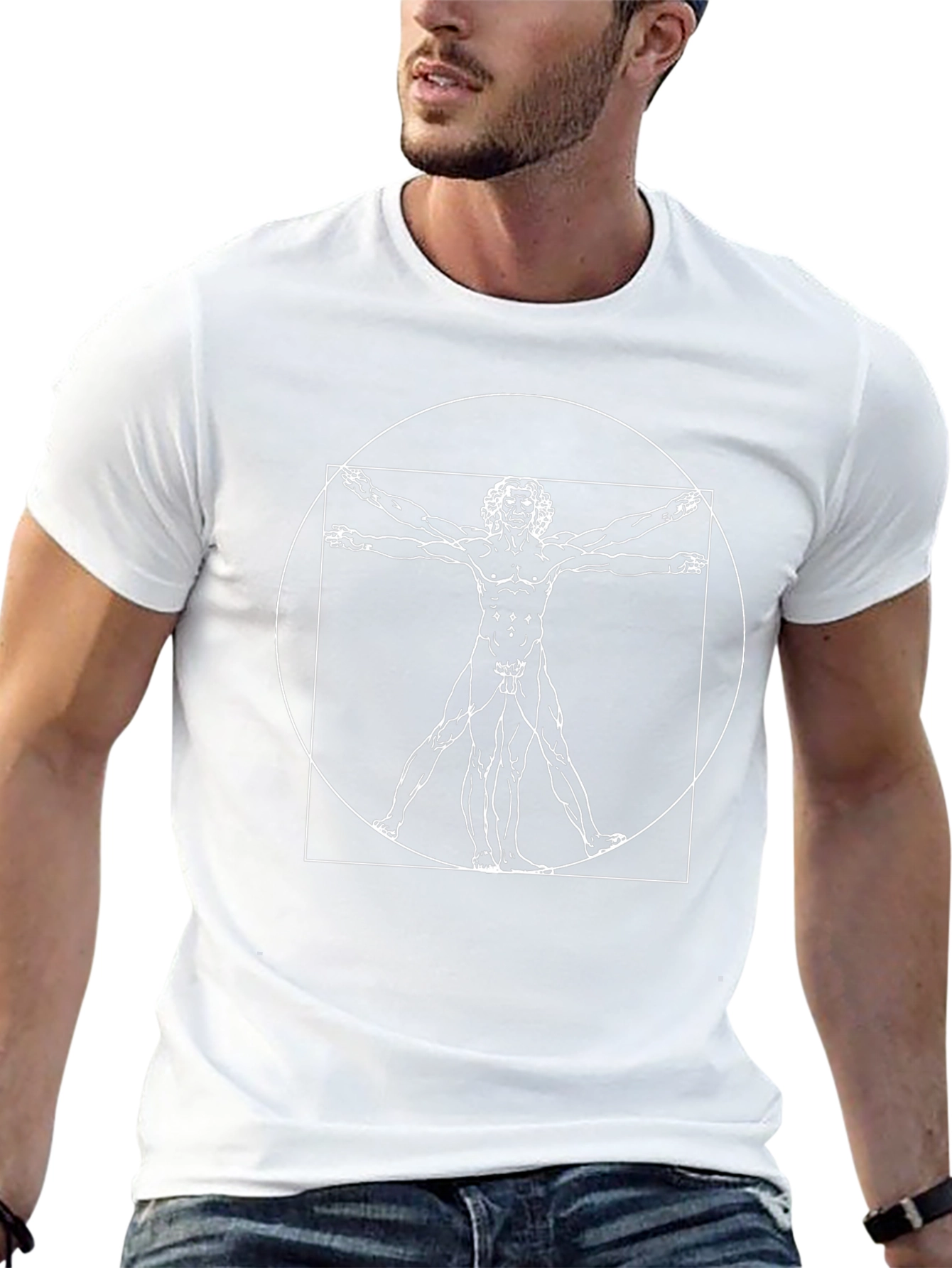 Vitruvian Man Black T-Shirt
