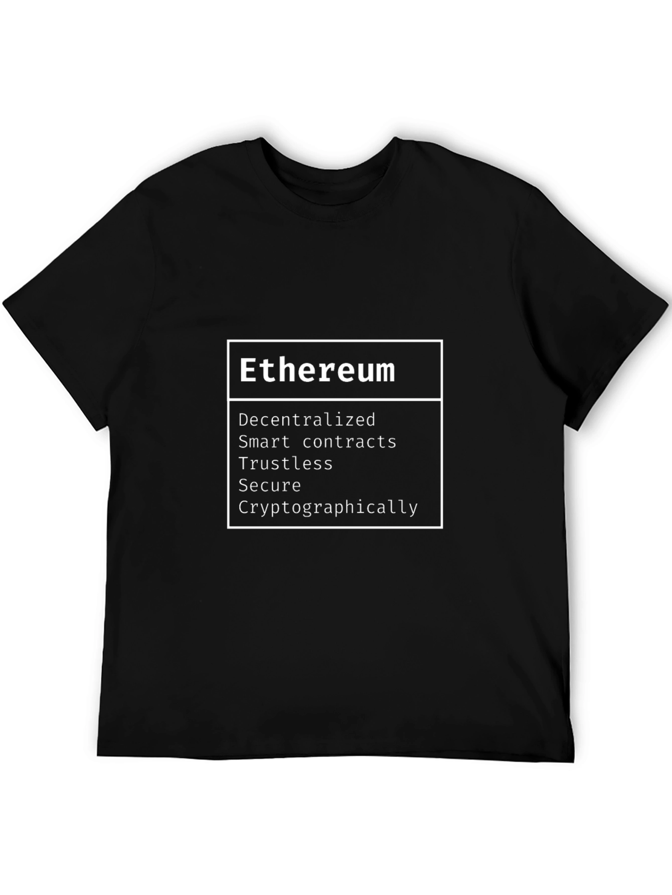 Ethereum Crypto Graphic Tee - Decentralized & Secure