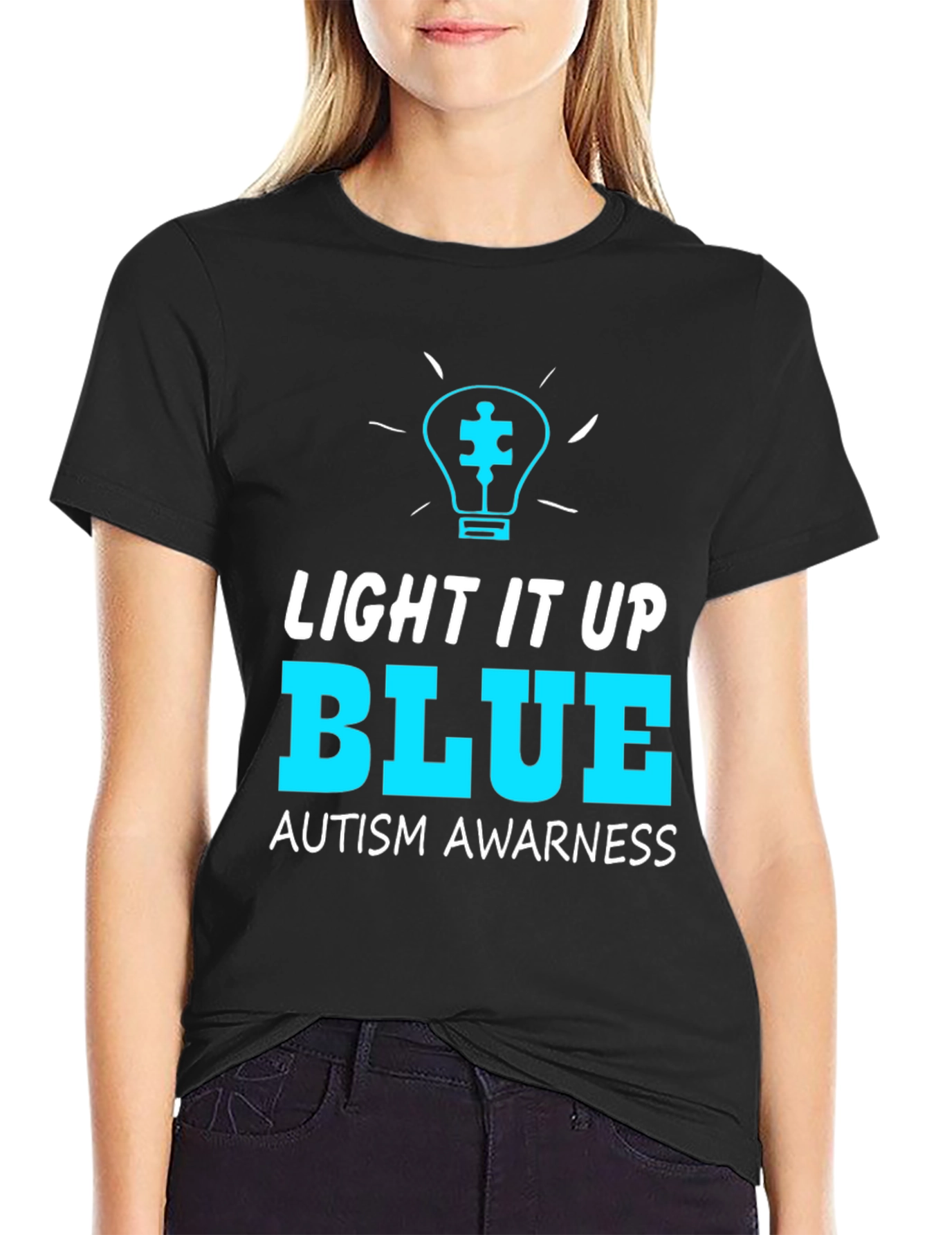 Light It Up Blue Autism Awareness T-Shirt