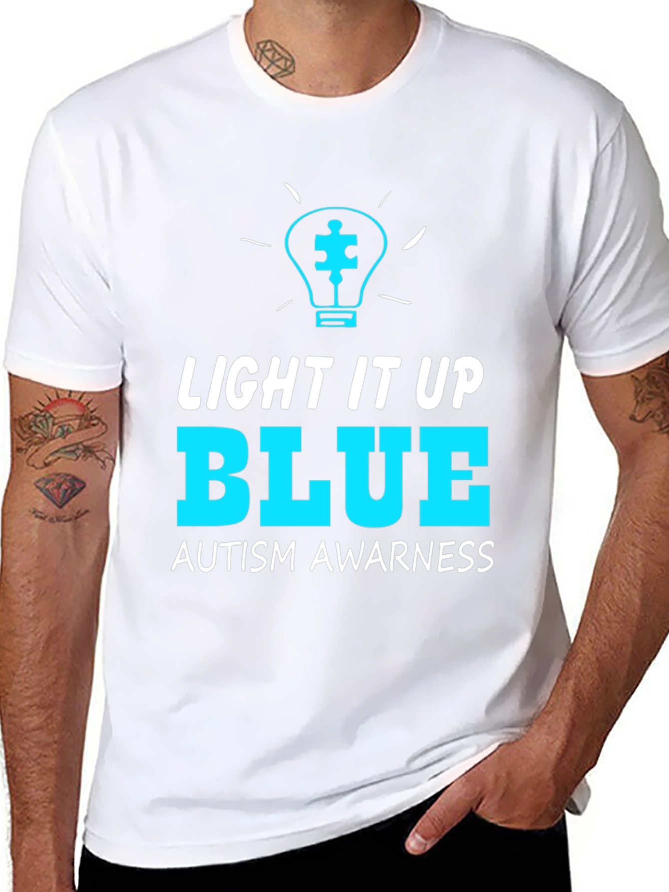 Light It Up Blue Autism Awareness T-Shirt