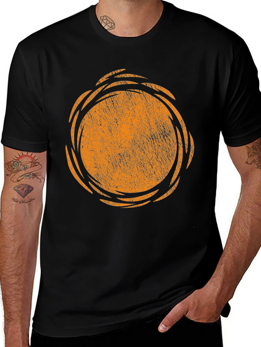 Retro Sun Graphic Black T-Shirt