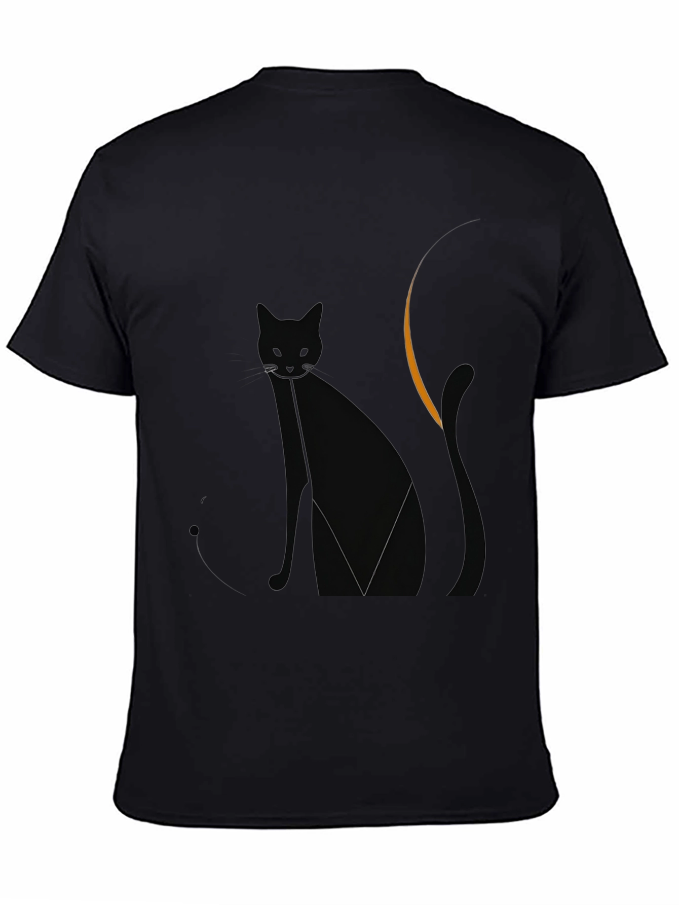 Black Cat Graphic Tee - Moonlit Style