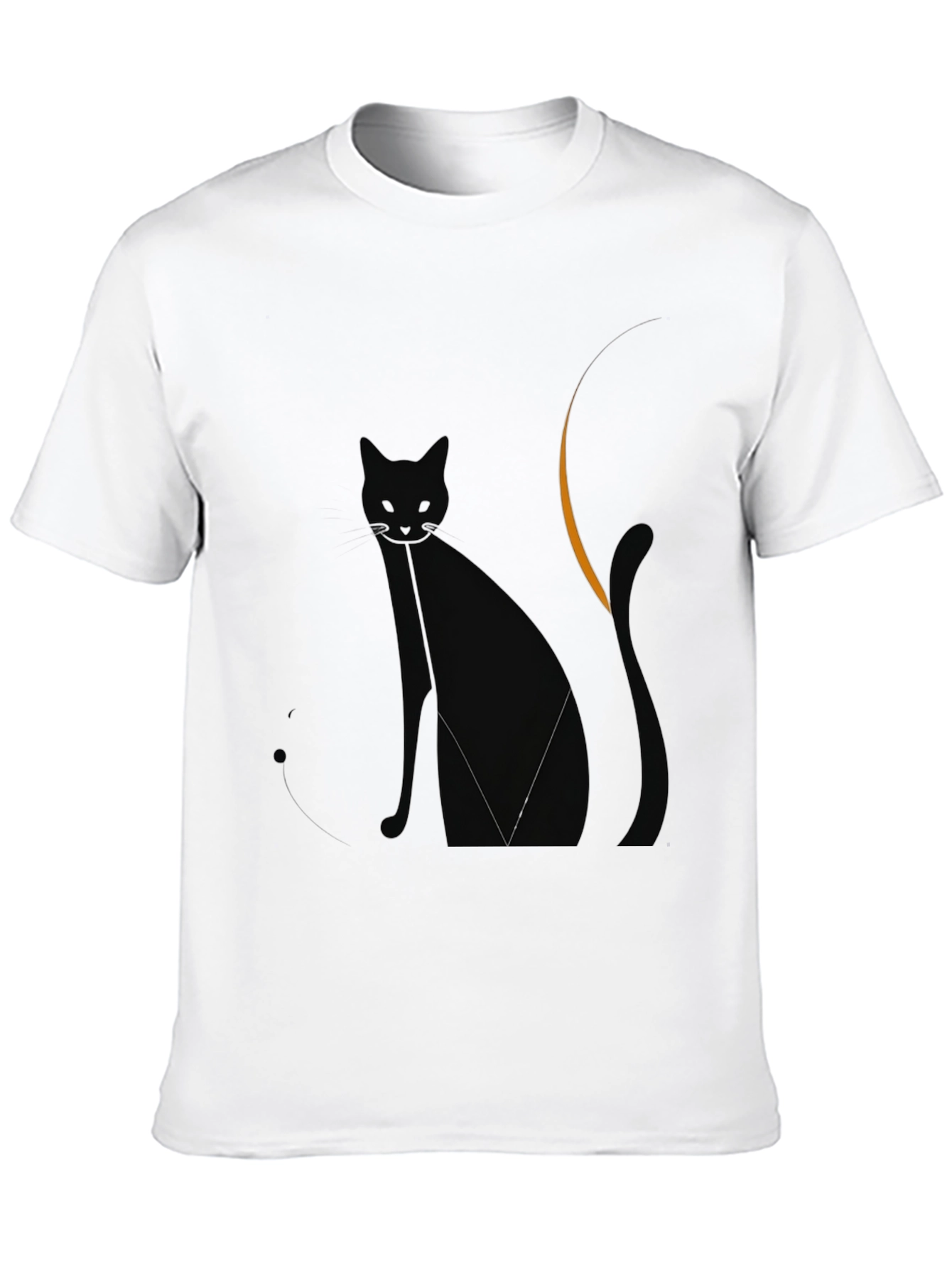 Black Cat Graphic Tee - Moonlit Style