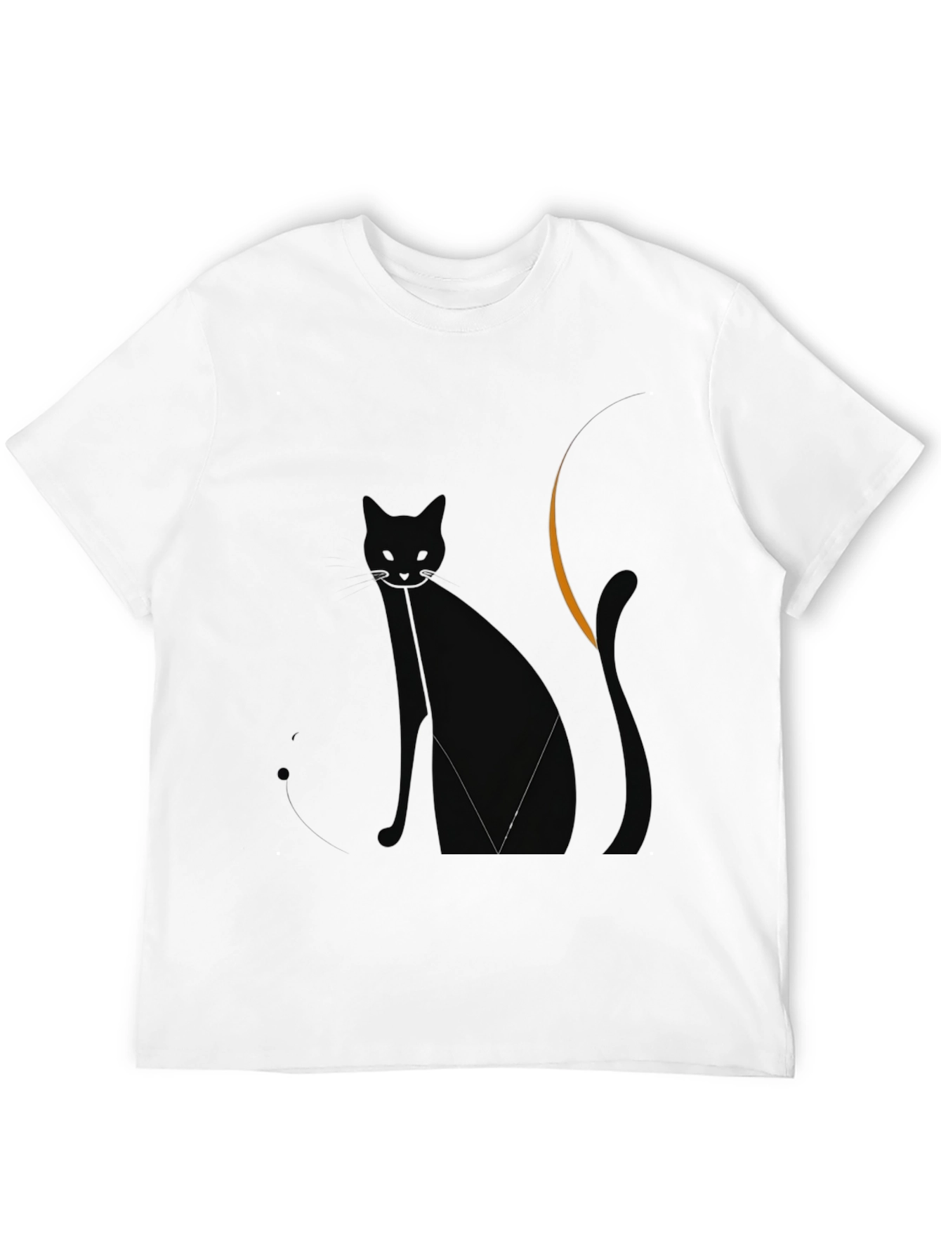 Black Cat Graphic Tee - Moonlit Style