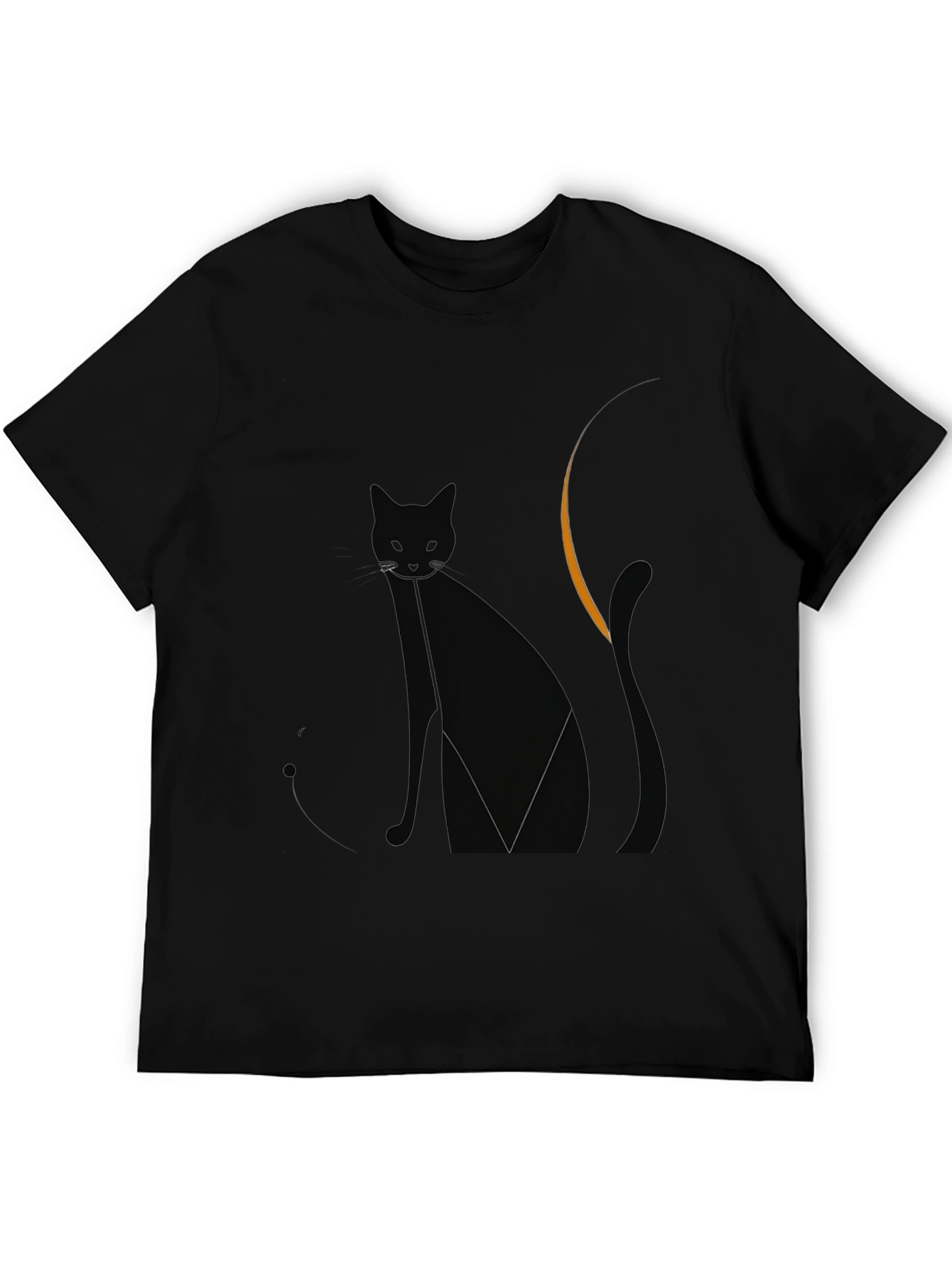 Black Cat Graphic Tee - Moonlit Style