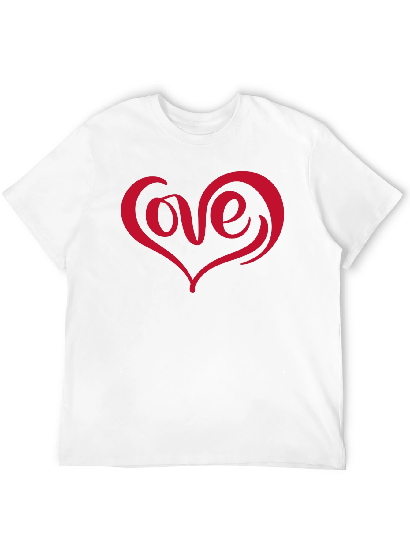 Love Heart Graphic Black T-Shirt