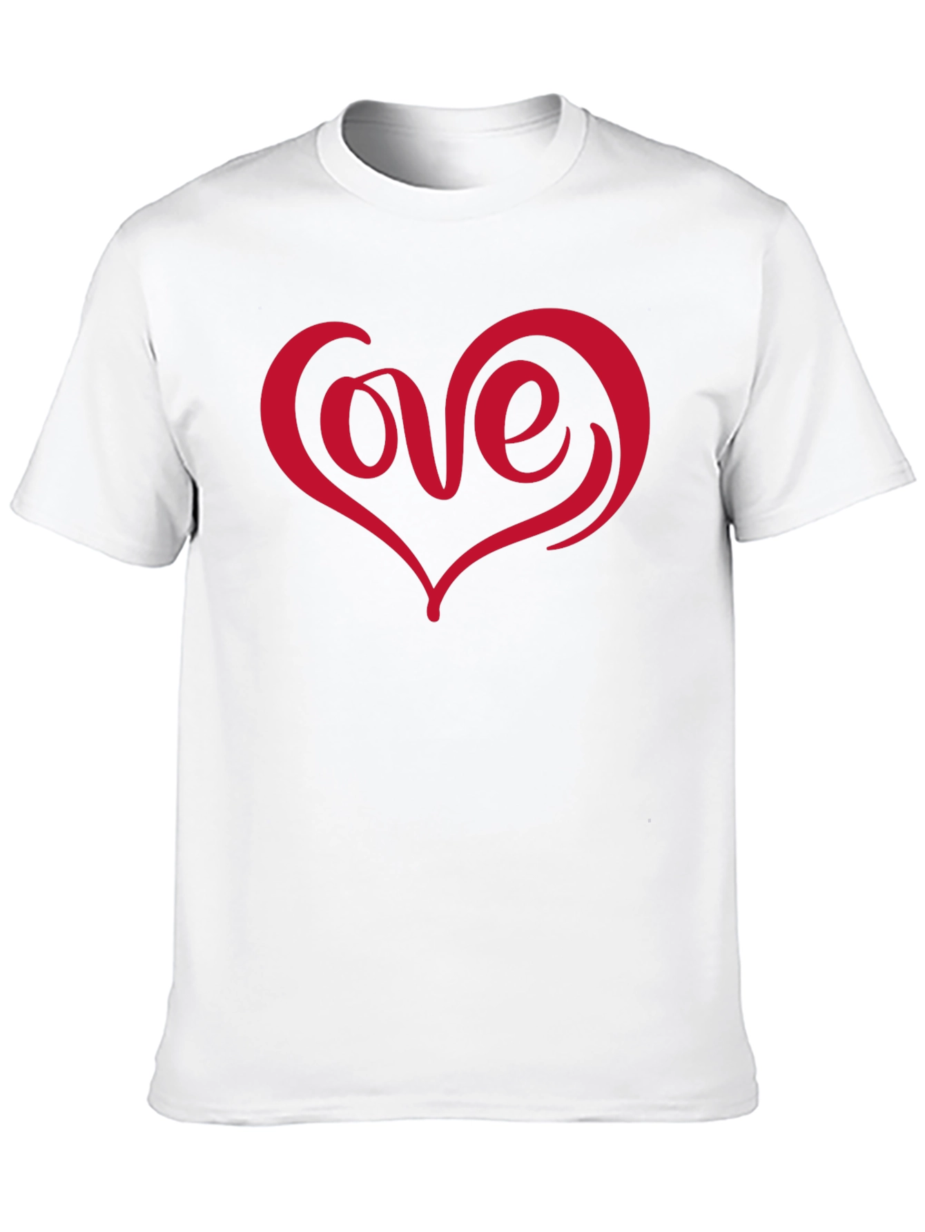 Love Heart Graphic Black T-Shirt