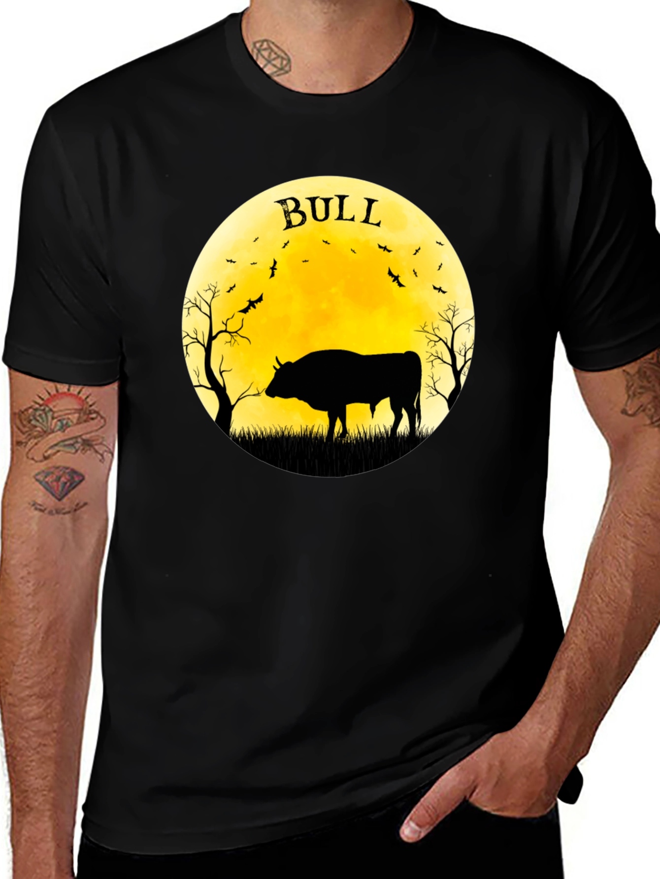 Bull Moon T-Shirt - Black