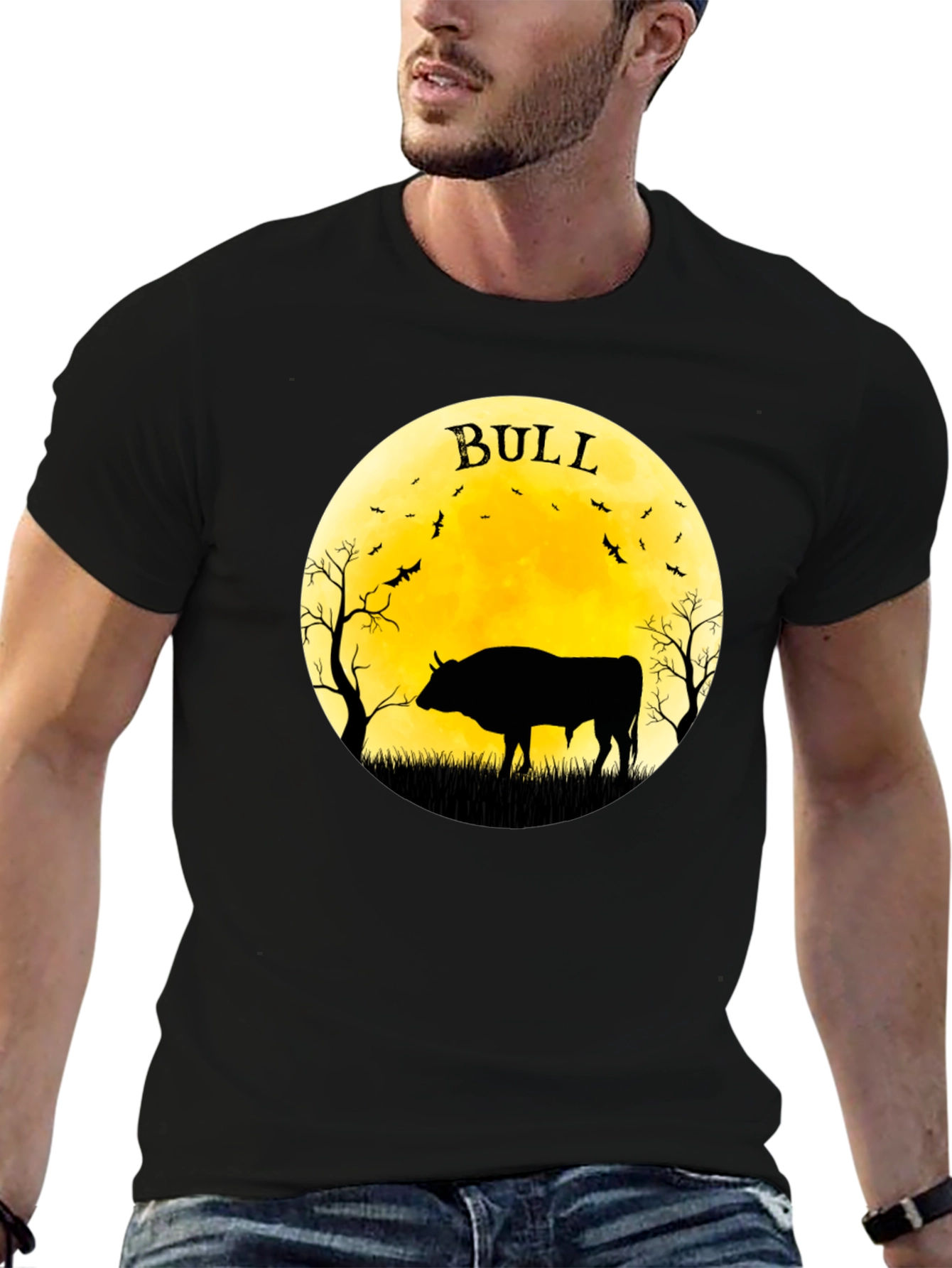 Bull Moon T-Shirt - Black