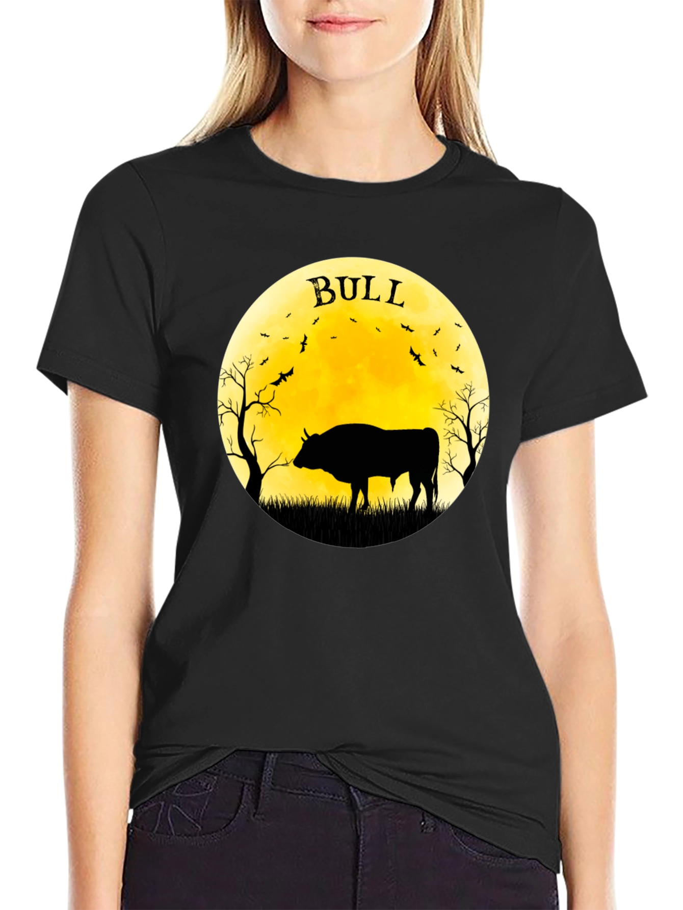 Bull Moon T-Shirt - Black