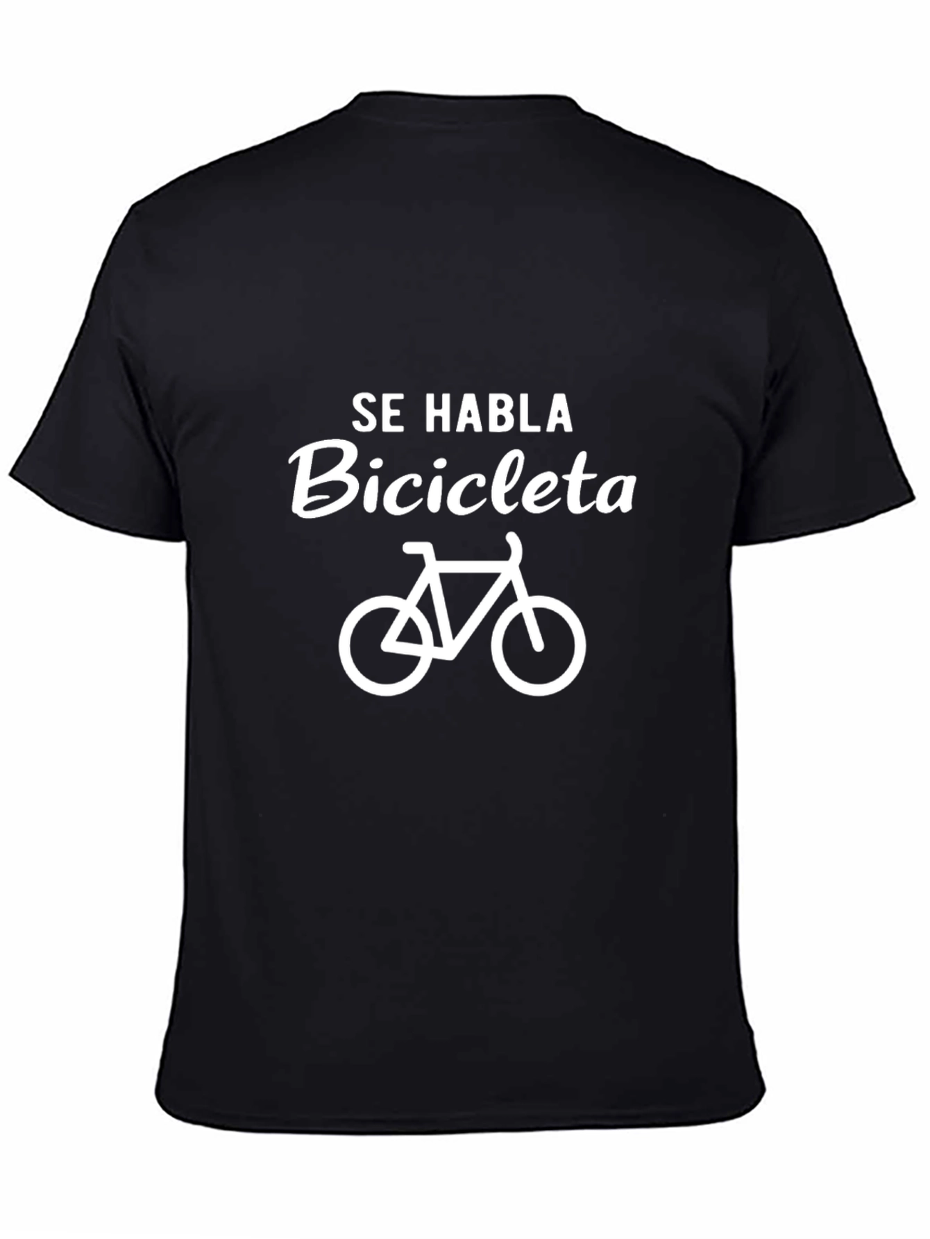 Se Habla Bicicleta Black Graphic T-Shirt
