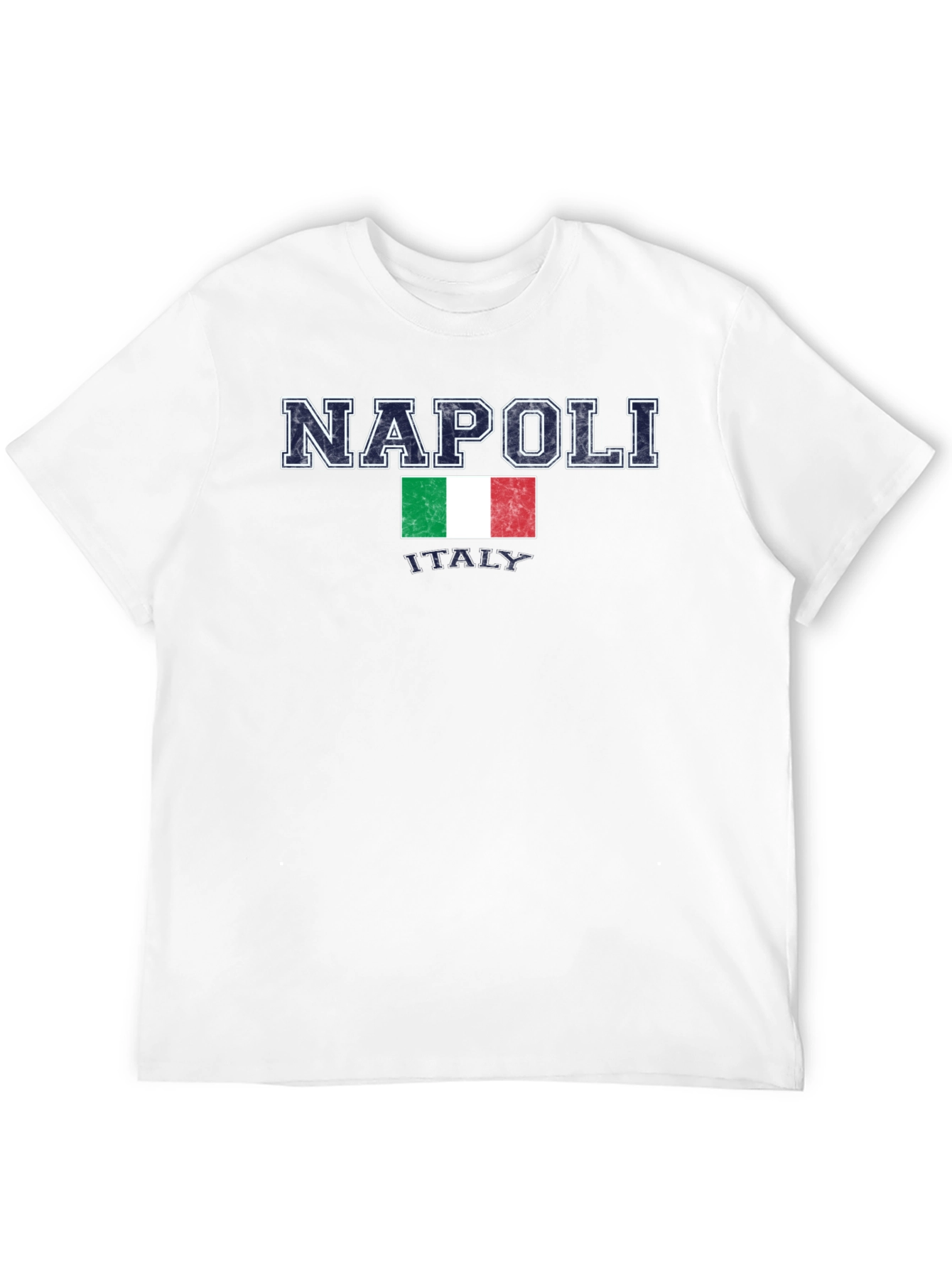 Napoli Italy Flag Graphic T-Shirt - Black