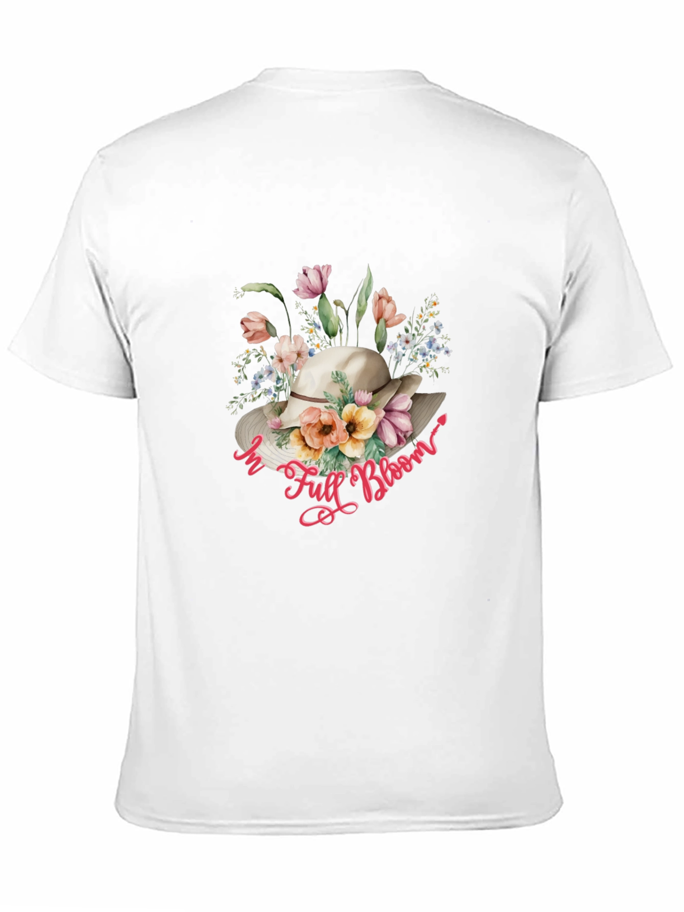Floral Hat T-Shirt: In Full Bloom Design