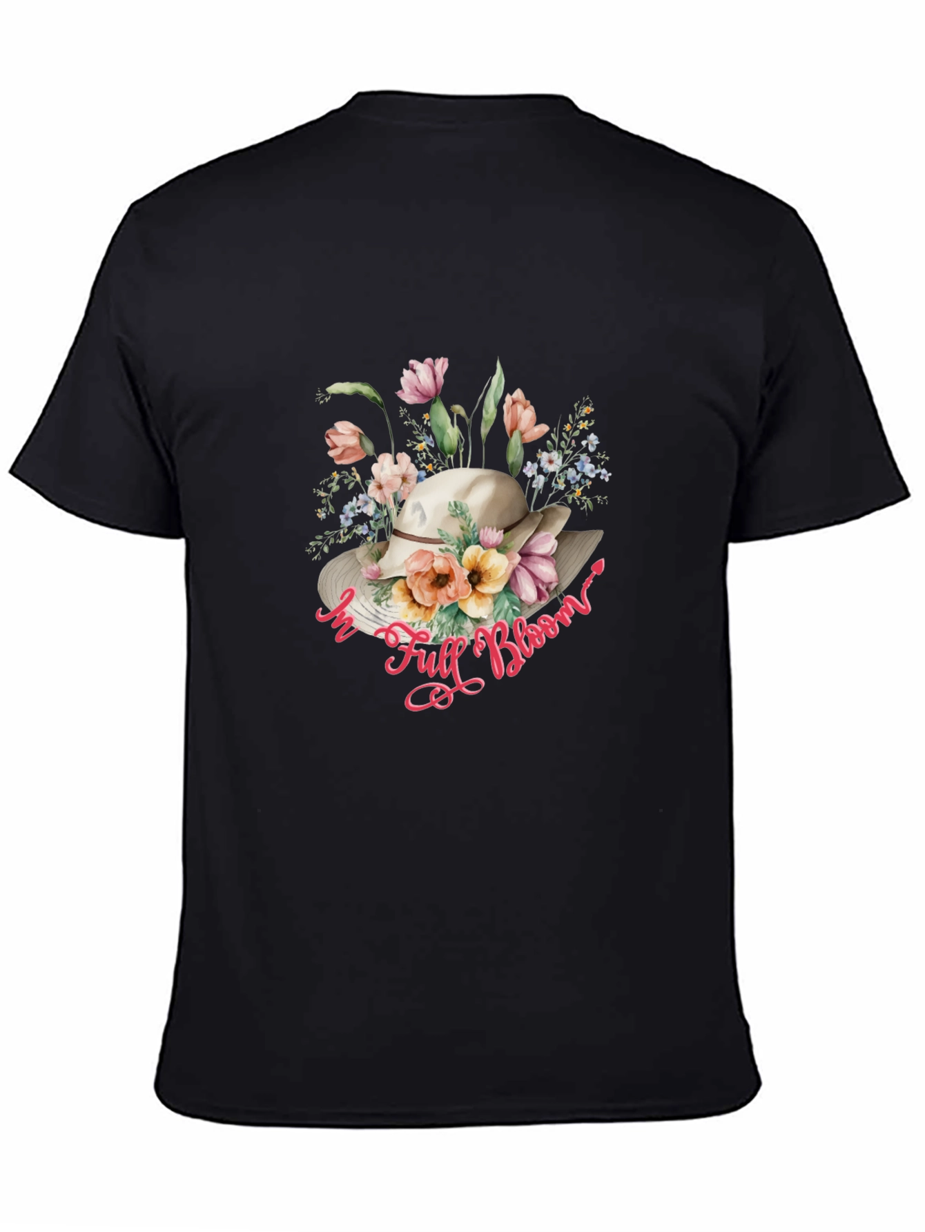 Floral Hat T-Shirt: In Full Bloom Design