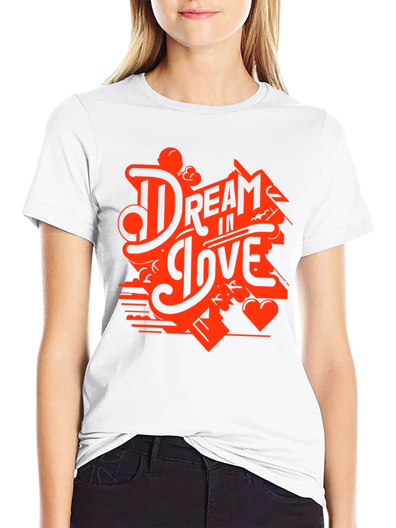 Dream in Love Graphic Black T-Shirt