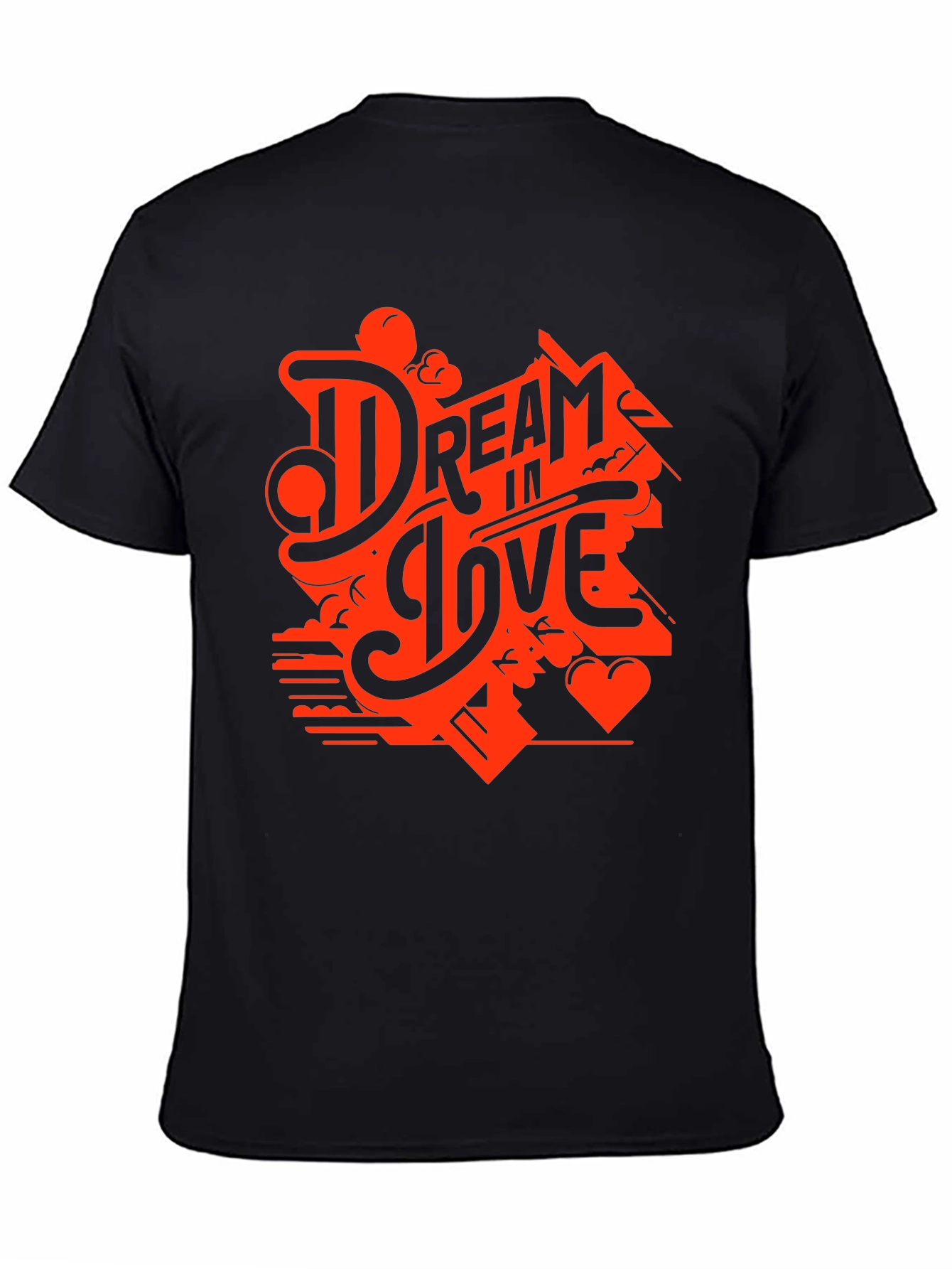 Dream in Love Graphic Black T-Shirt