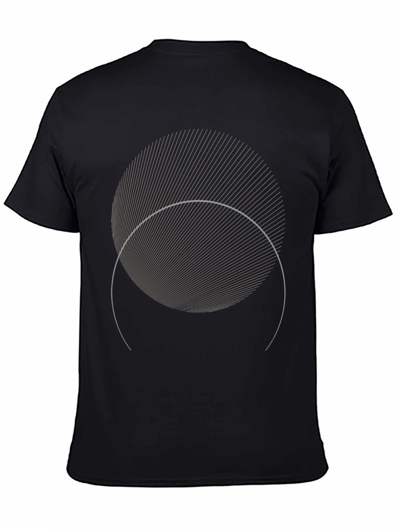 Geometric Eclipse Graphic Black T-Shirt