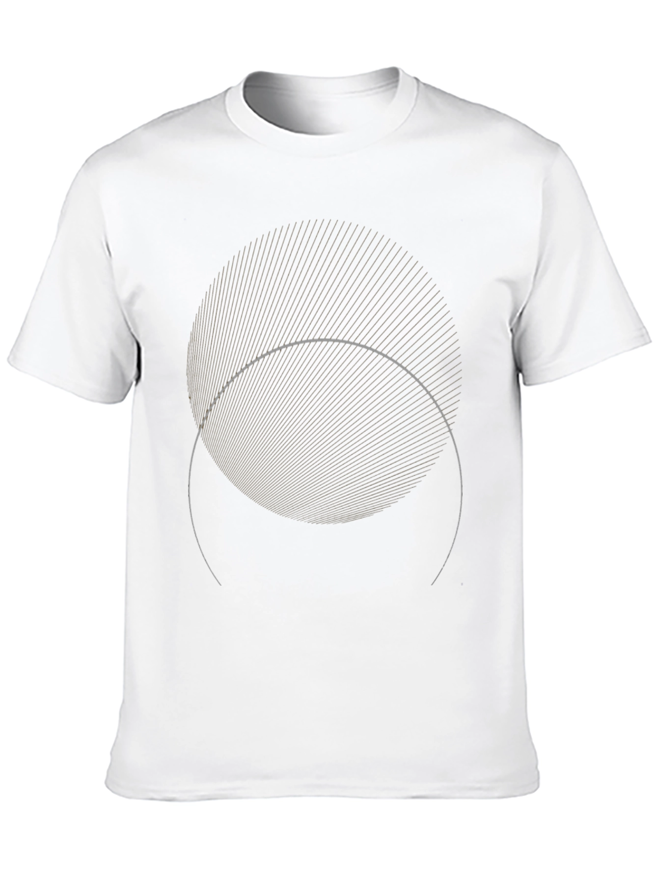 Geometric Eclipse Graphic Black T-Shirt