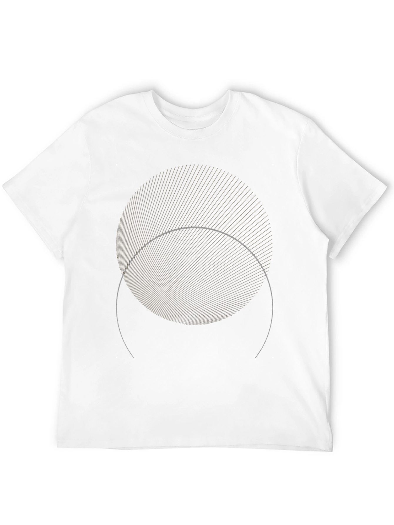 Geometric Eclipse Graphic Black T-Shirt