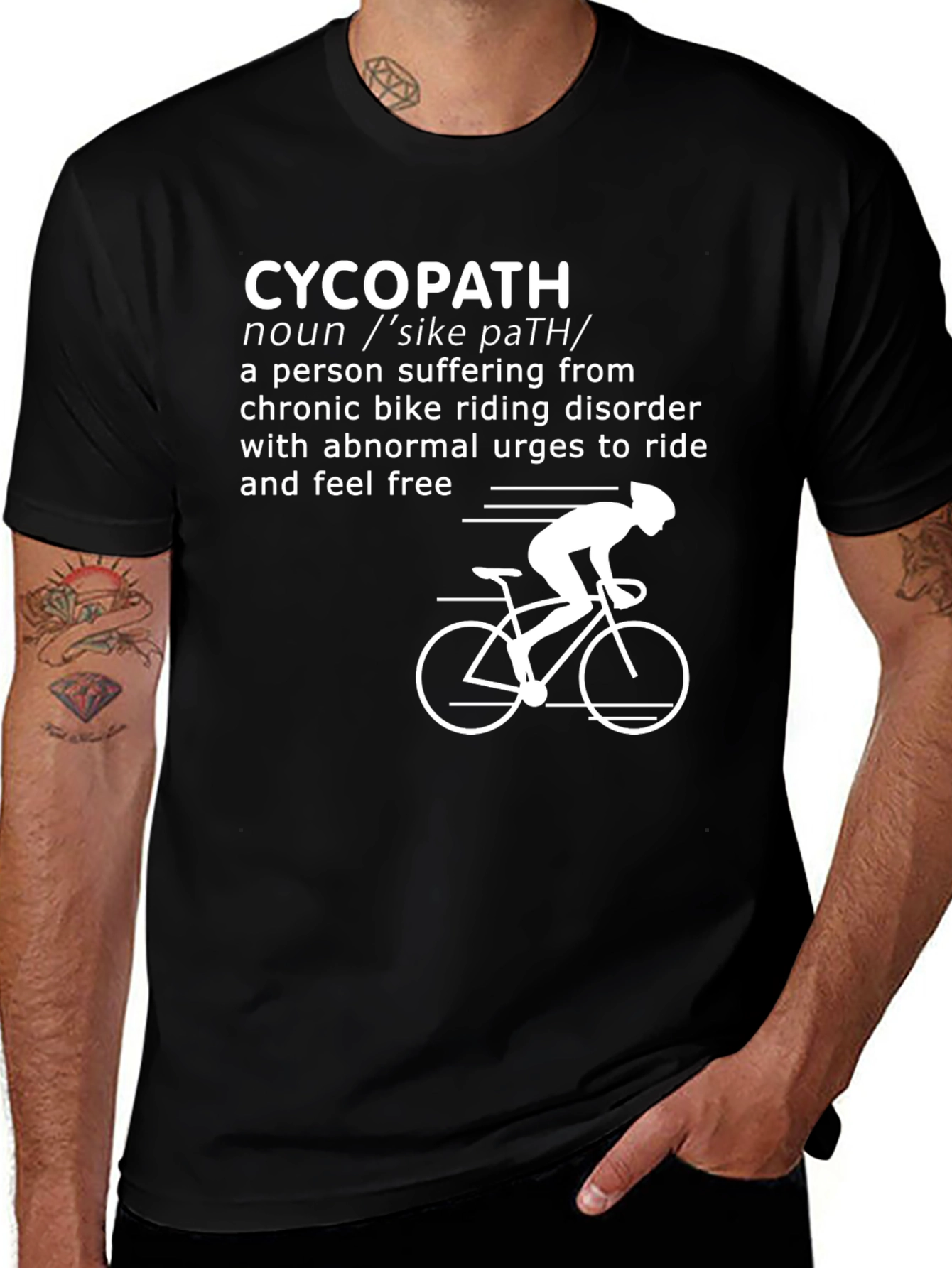 CycoPath Cycling T-Shirt - Funny Biker Tee